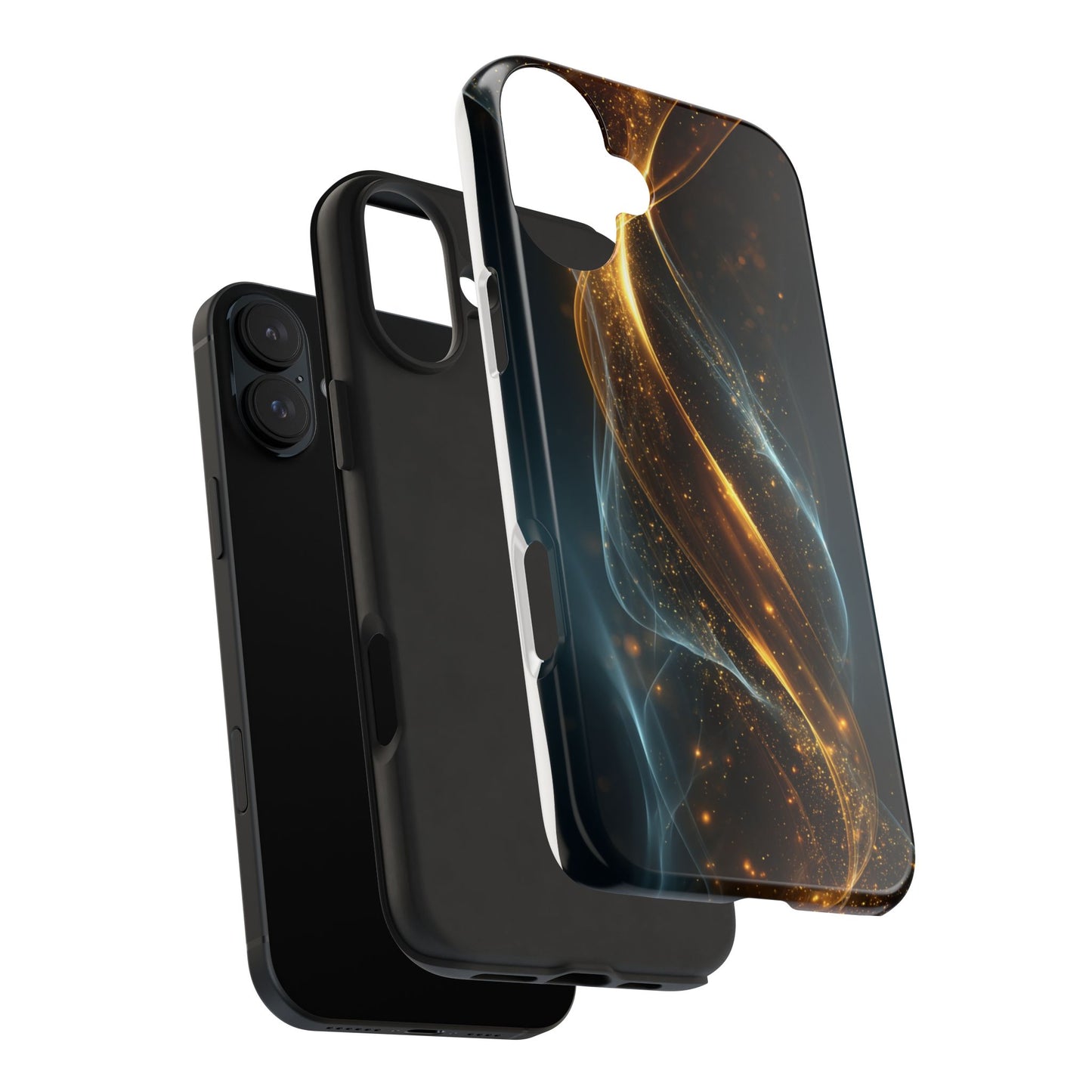 Stylish Tough Phone Case with Elegant Swirl Design