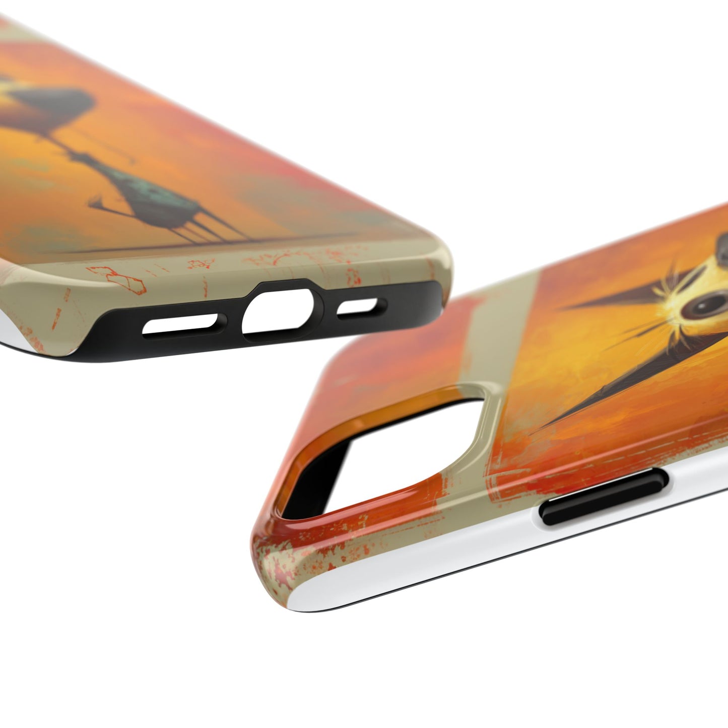 Whimsical Dog Art Tough Phone Case - Fun & Stylish Pet Lover Gift