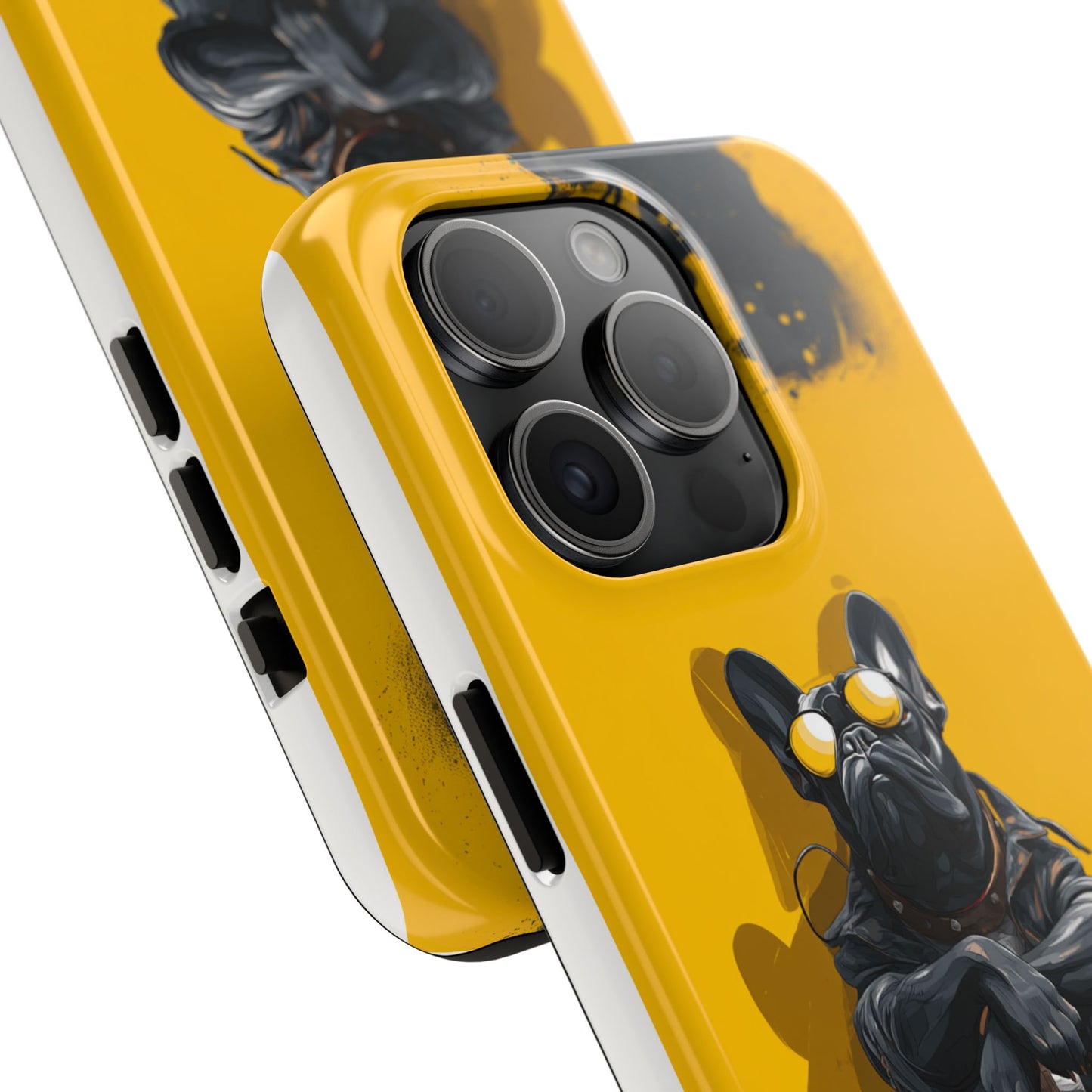 Rebellious Dog with Guitar Tough Phone Case – Wearable Art for Pet & Music Lovers