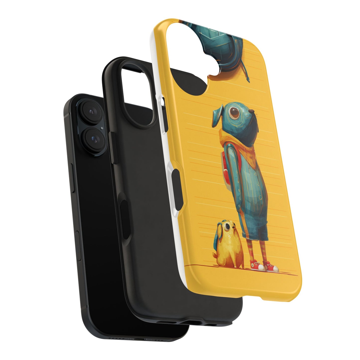 Colorful Animal Art Tough Phone Case - Perfect for Pet Lovers & Kids