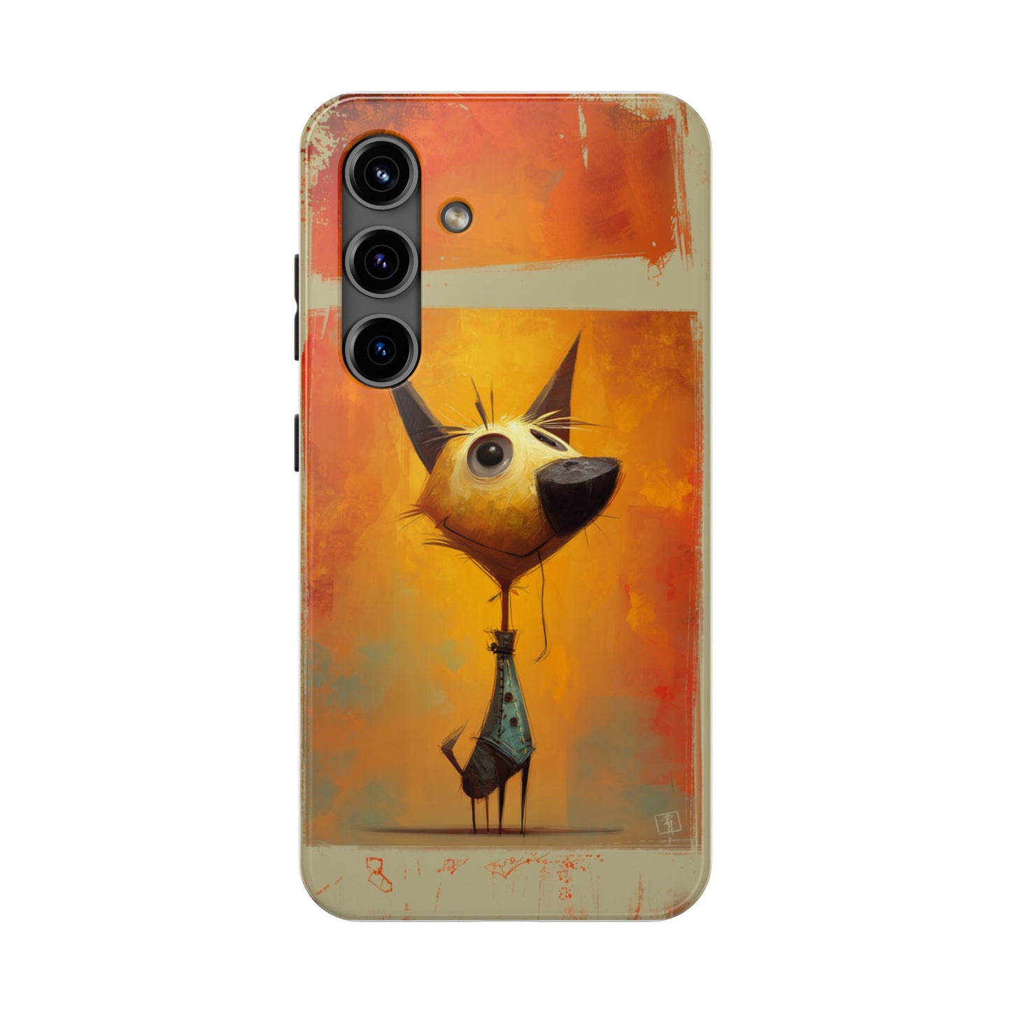 Whimsical Dog Art Tough Phone Case - Fun & Stylish Pet Lover Gift