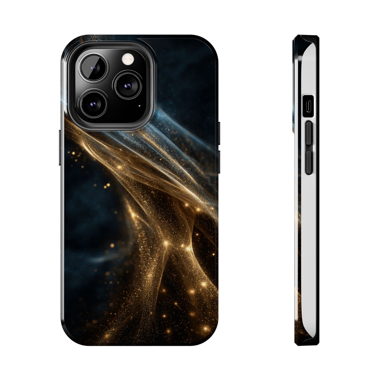 Stunning Gold Swirl Tough Phone Case - Stylish Protection with Elegance