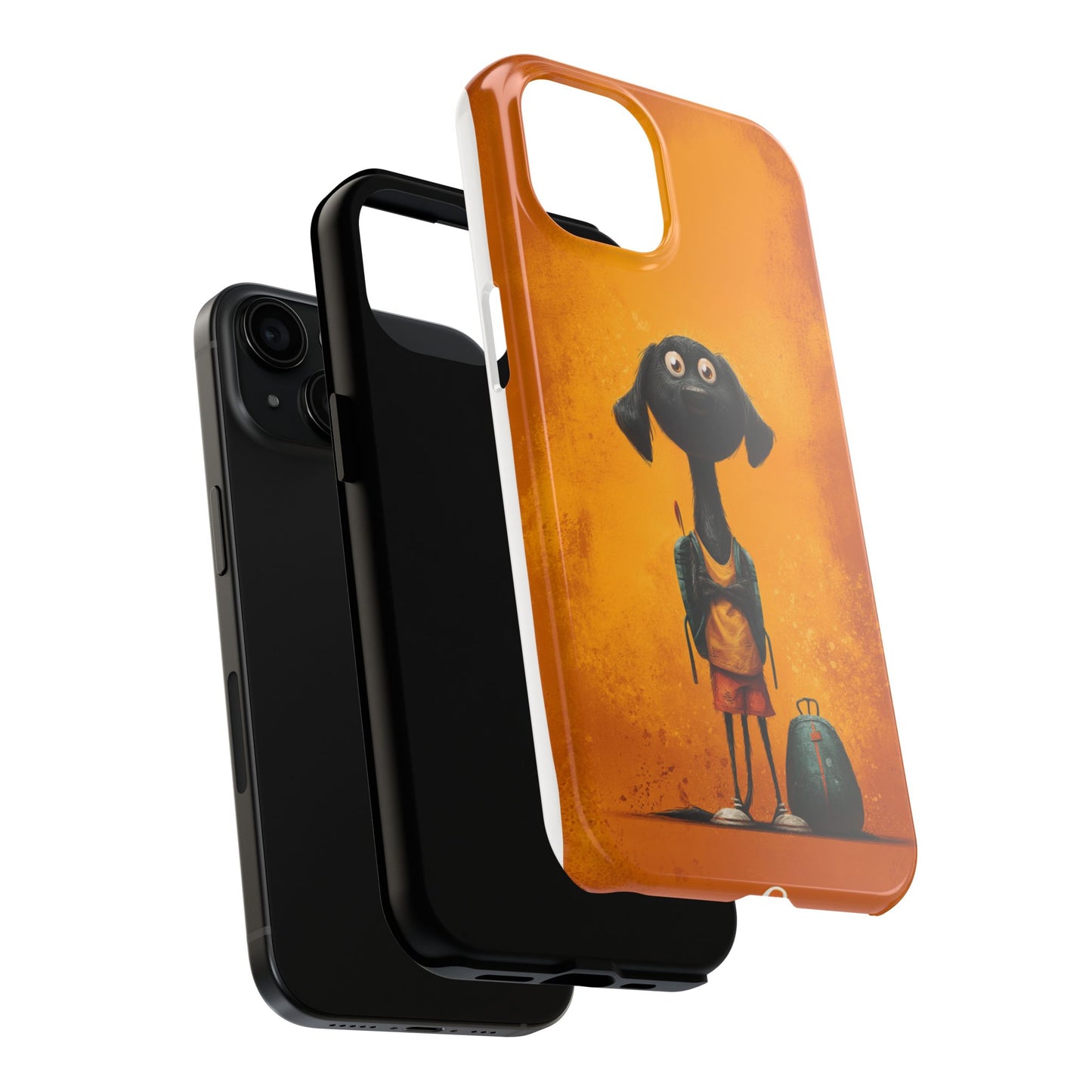 Cute Dog Art Tough Phone Case for Animal Lovers