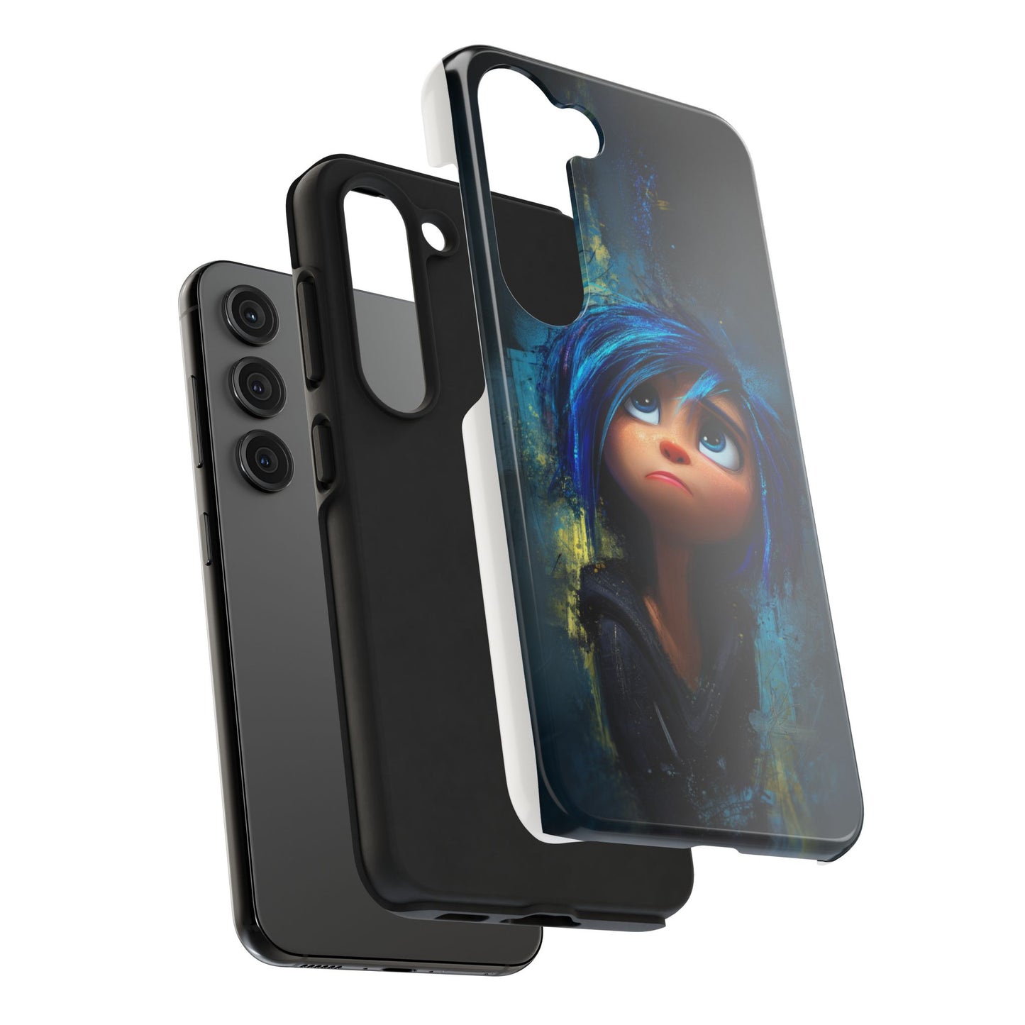 Unique Artsy Tough Phone Case – Emotional Abstract Design for Creative Souls