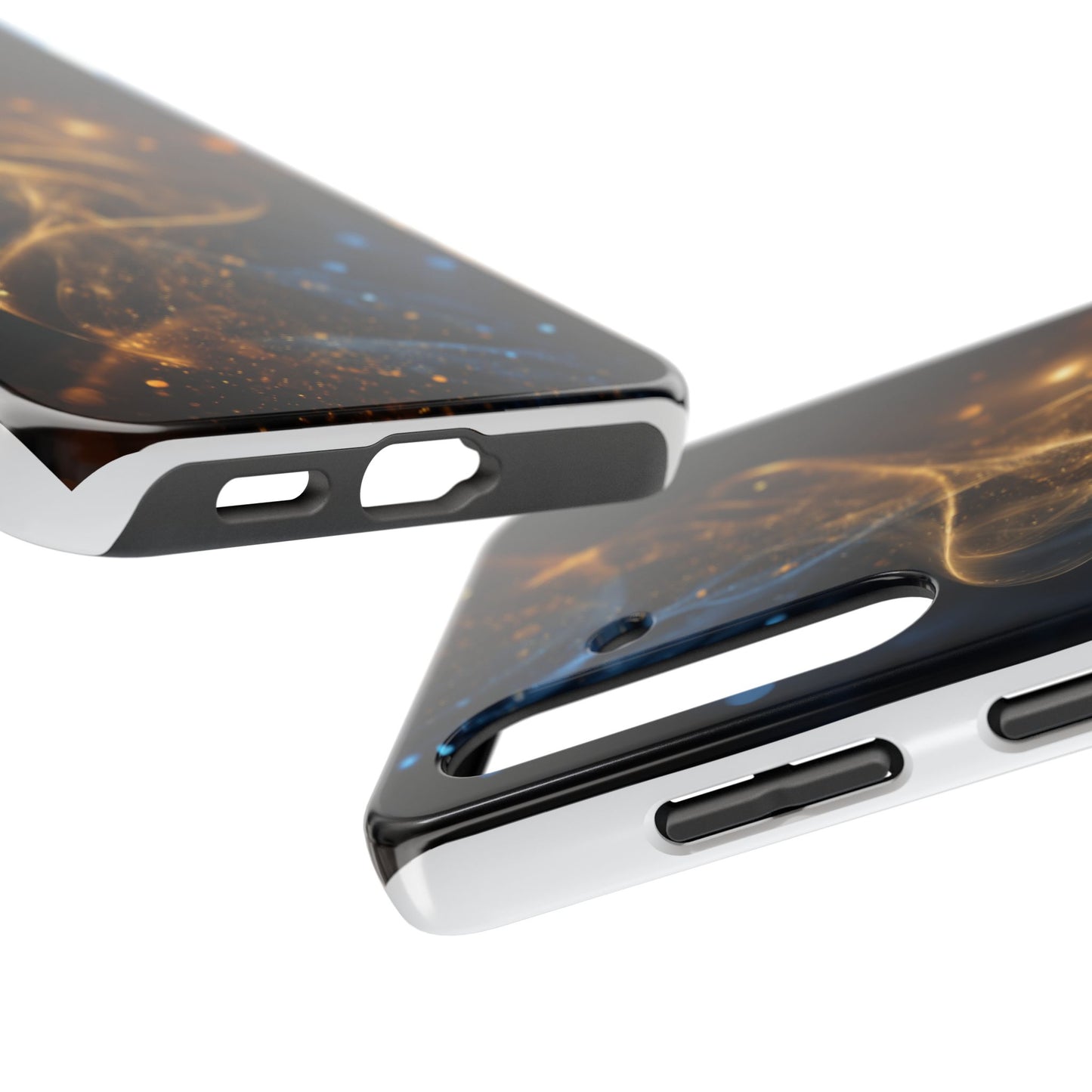 Stylish Tough Phone Cases with Sparkling Swirls Design