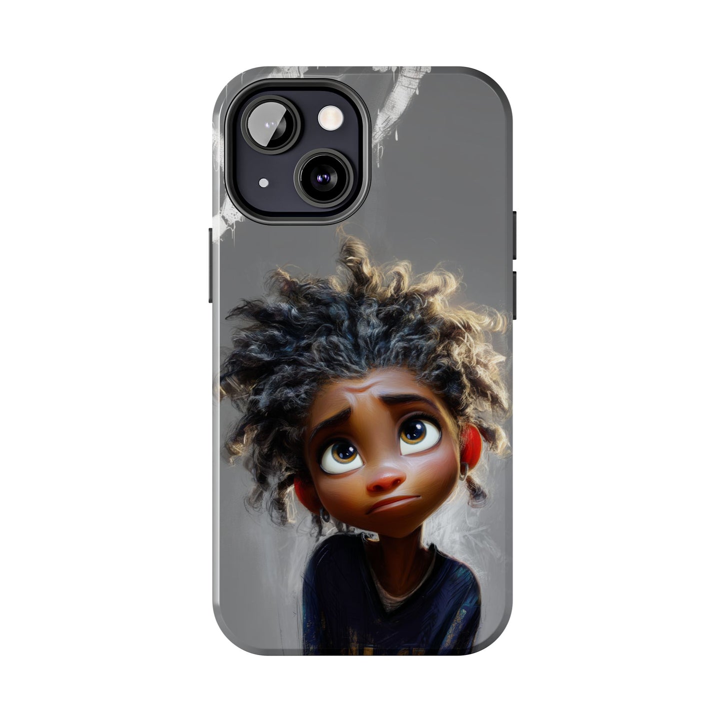Whimsical Tough Phone Case - Artistic Design for Kids and Tweens
