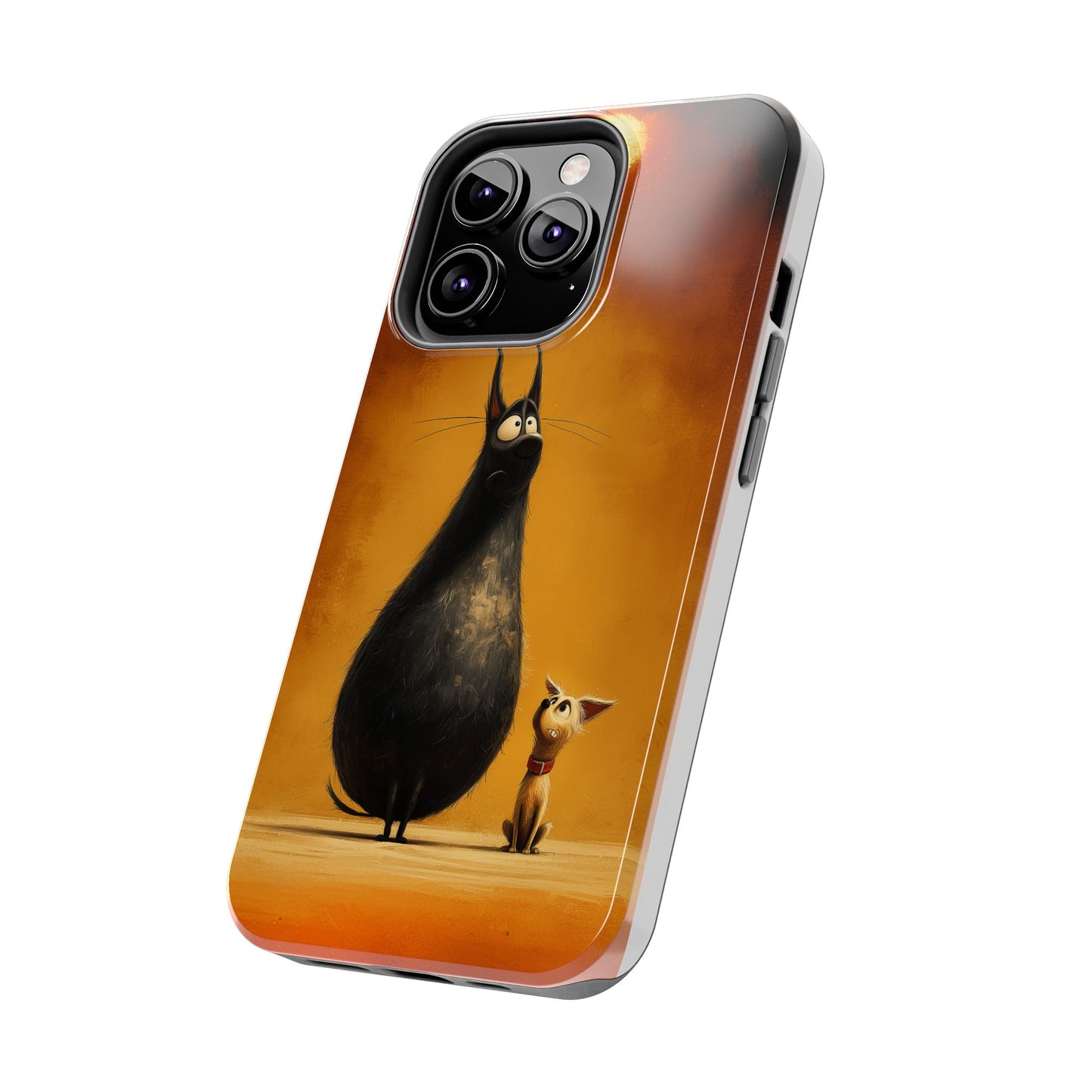 Whimsical Tough Phone Cases - Cat & Dog Design