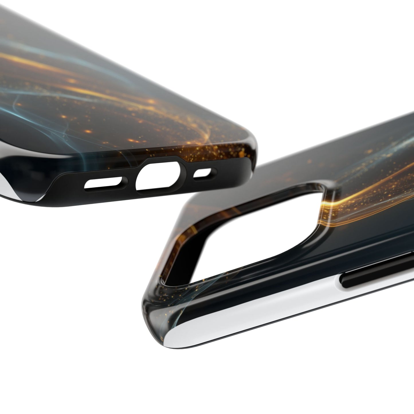 Stylish Tough Phone Case with Elegant Swirl Design