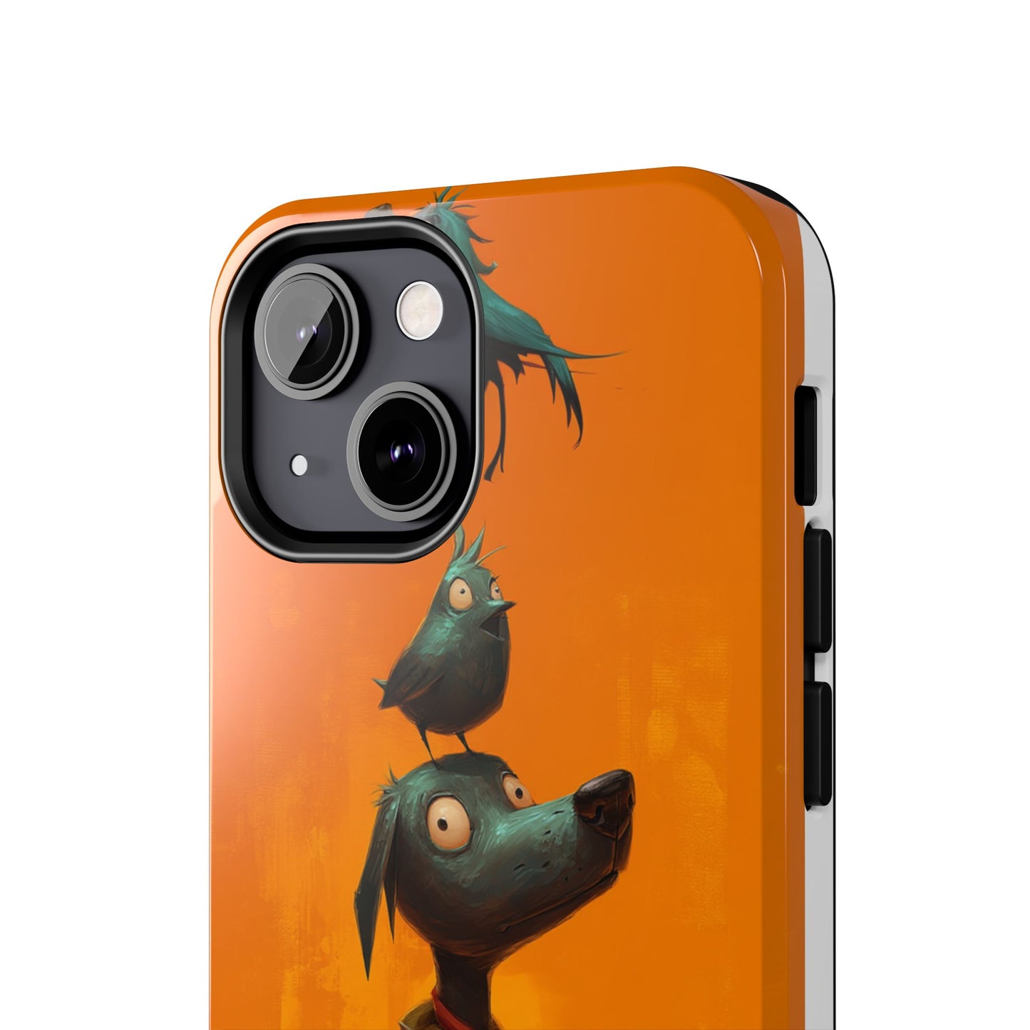 Fun Dog & Bird Tough Phone Cases - Quirky Animal Art for Pet Lovers