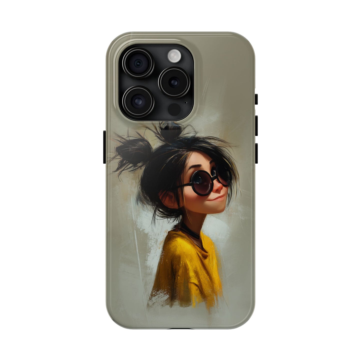 Trendy Tough Phone Case – Stylish Illustrated Girl Design for Fashion Lovers