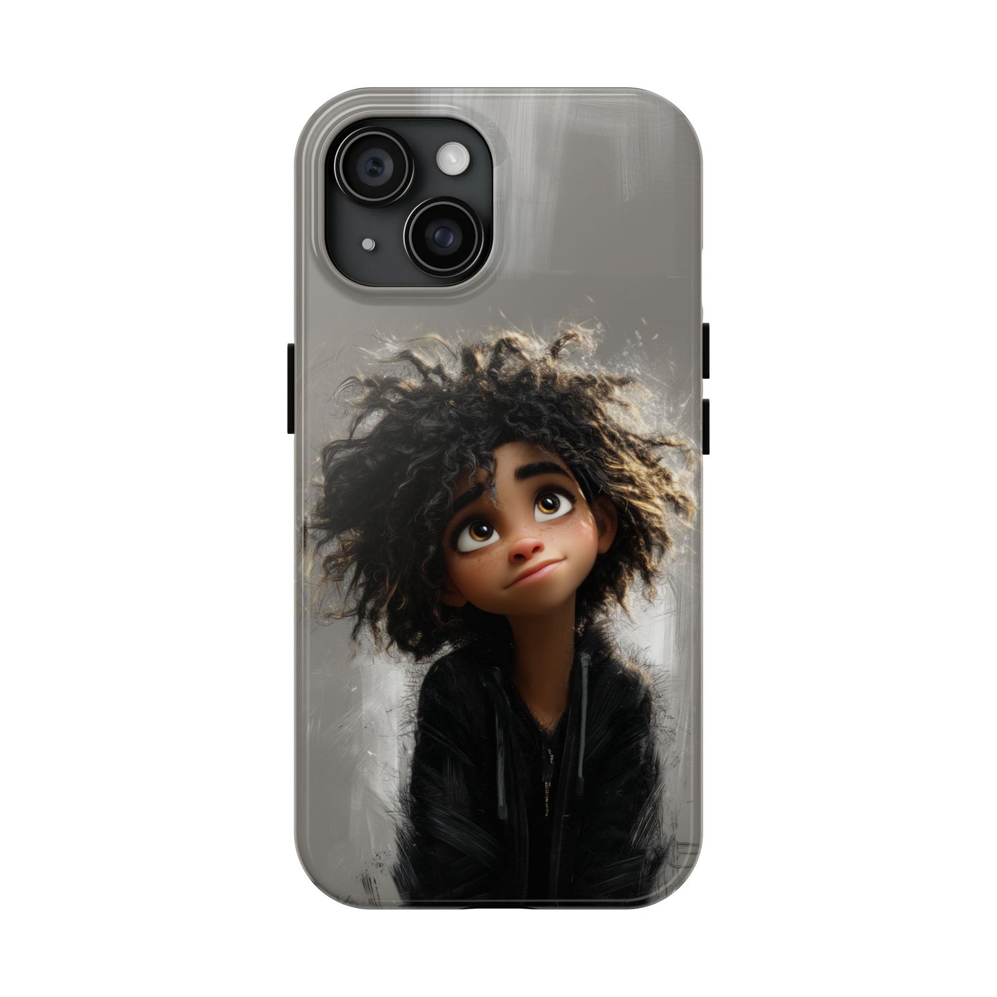 Artistic Tough Phone Case - Unique Character Design for Creative Souls
