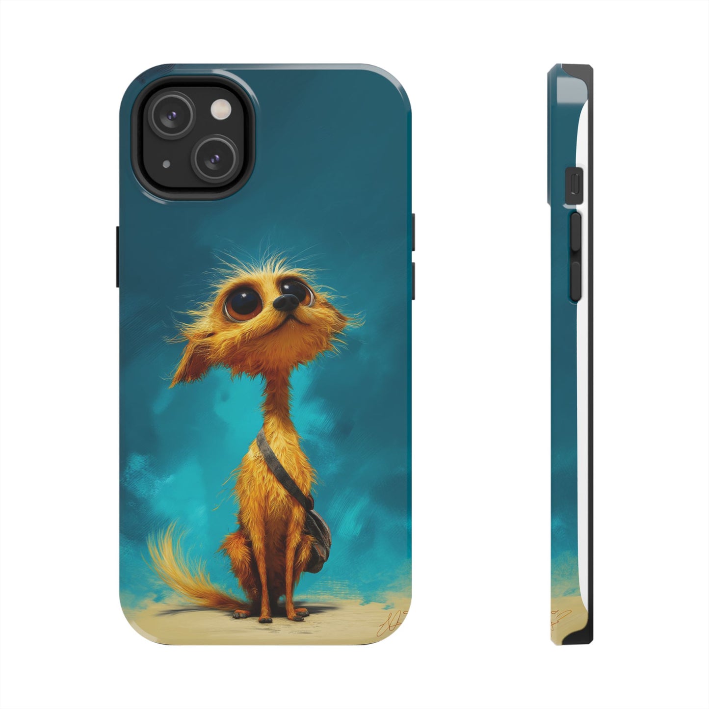 Whimsical Dog Art Tough Phone Case - Durable and Stylish Protection for Pet Lovers