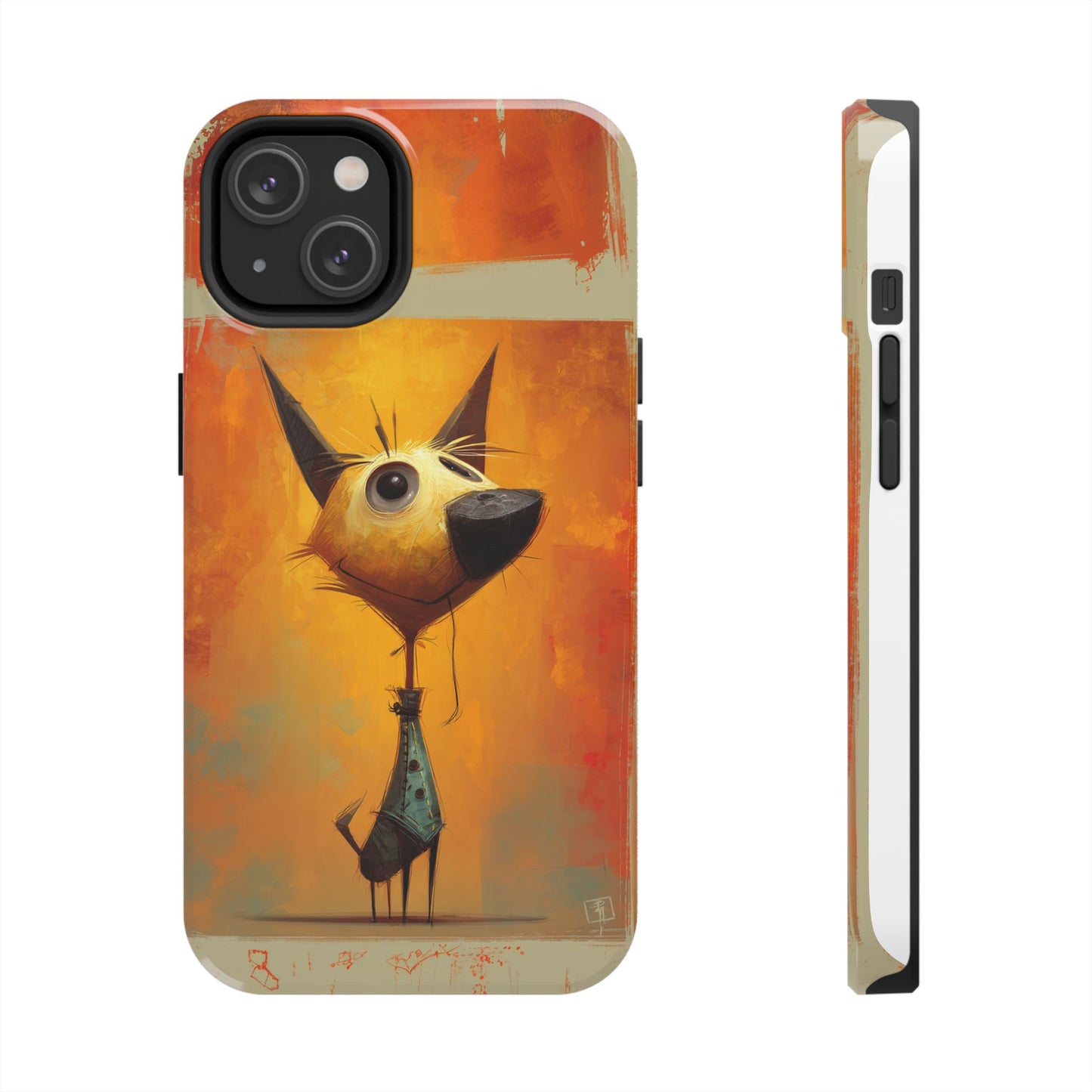 Whimsical Dog Art Tough Phone Case - Fun & Stylish Pet Lover Gift