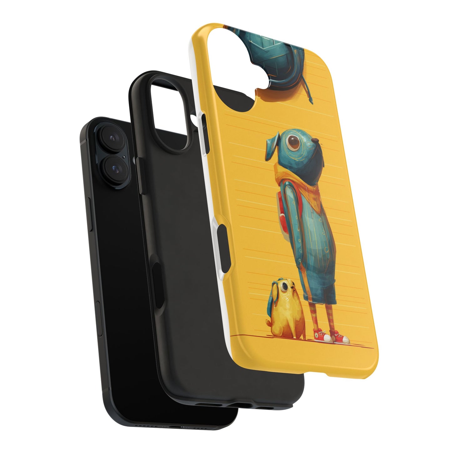 Colorful Animal Art Tough Phone Case - Perfect for Pet Lovers & Kids