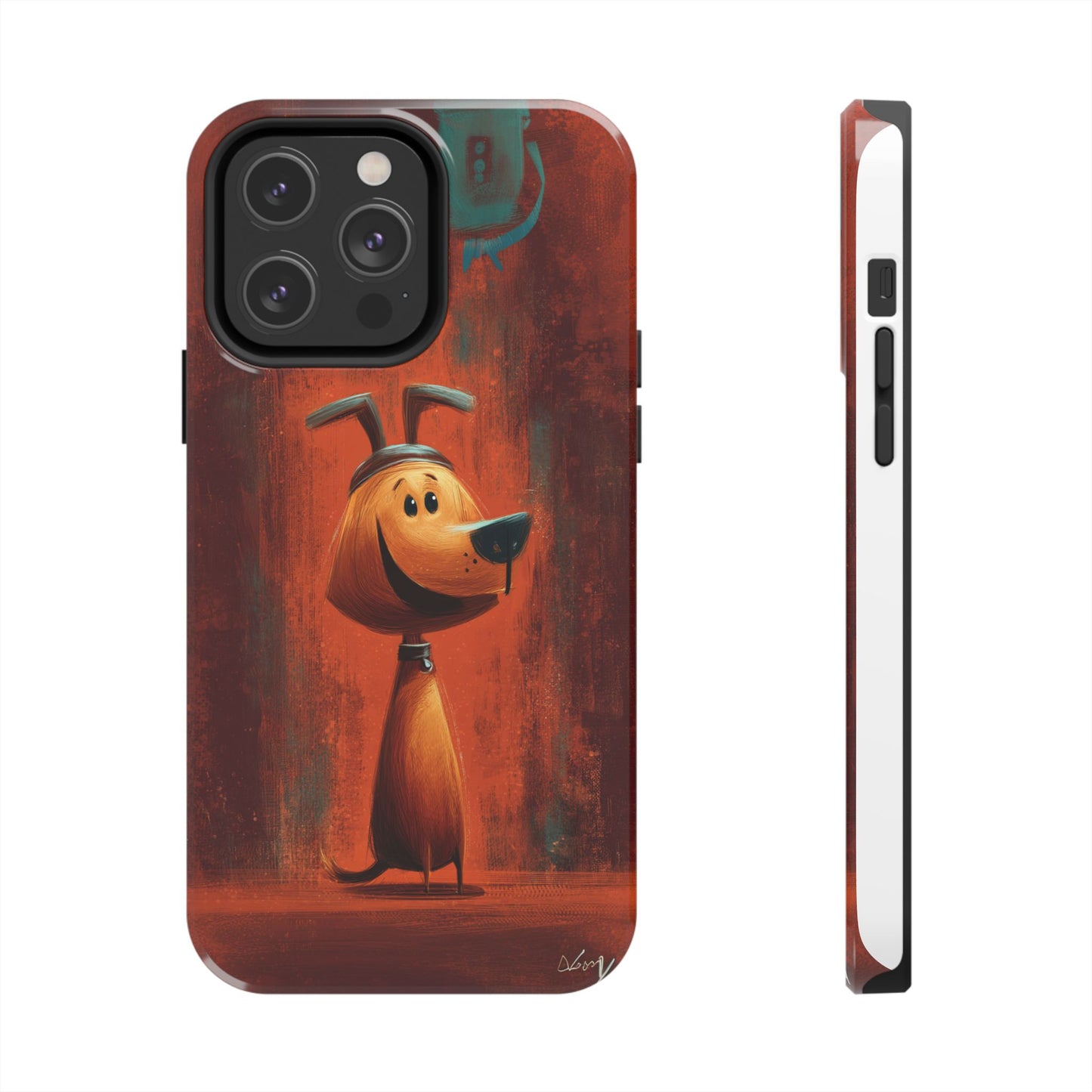 Playful Dog Art Tough Phone Case - Perfect for Pet Lovers