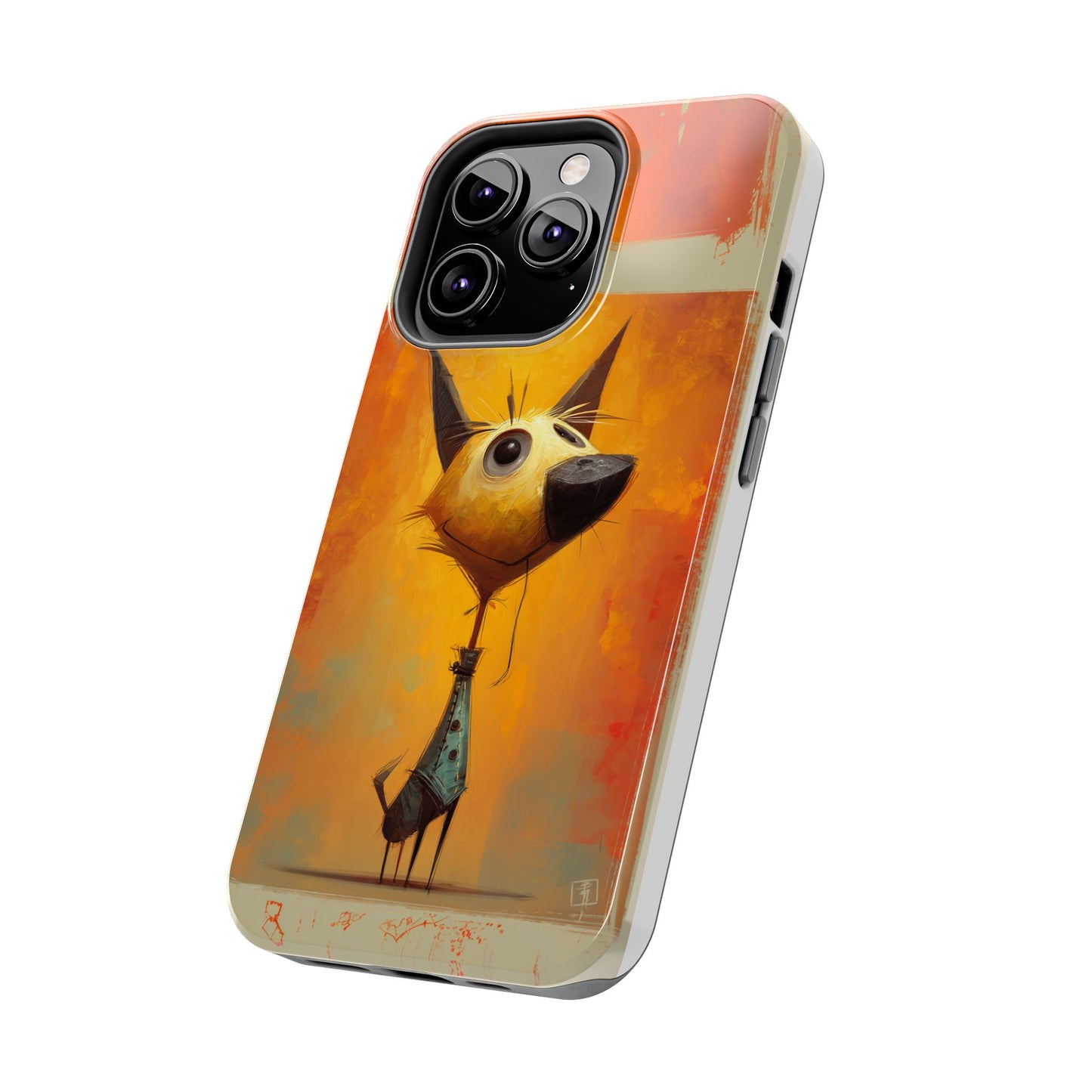 Whimsical Dog Art Tough Phone Case - Fun & Stylish Pet Lover Gift