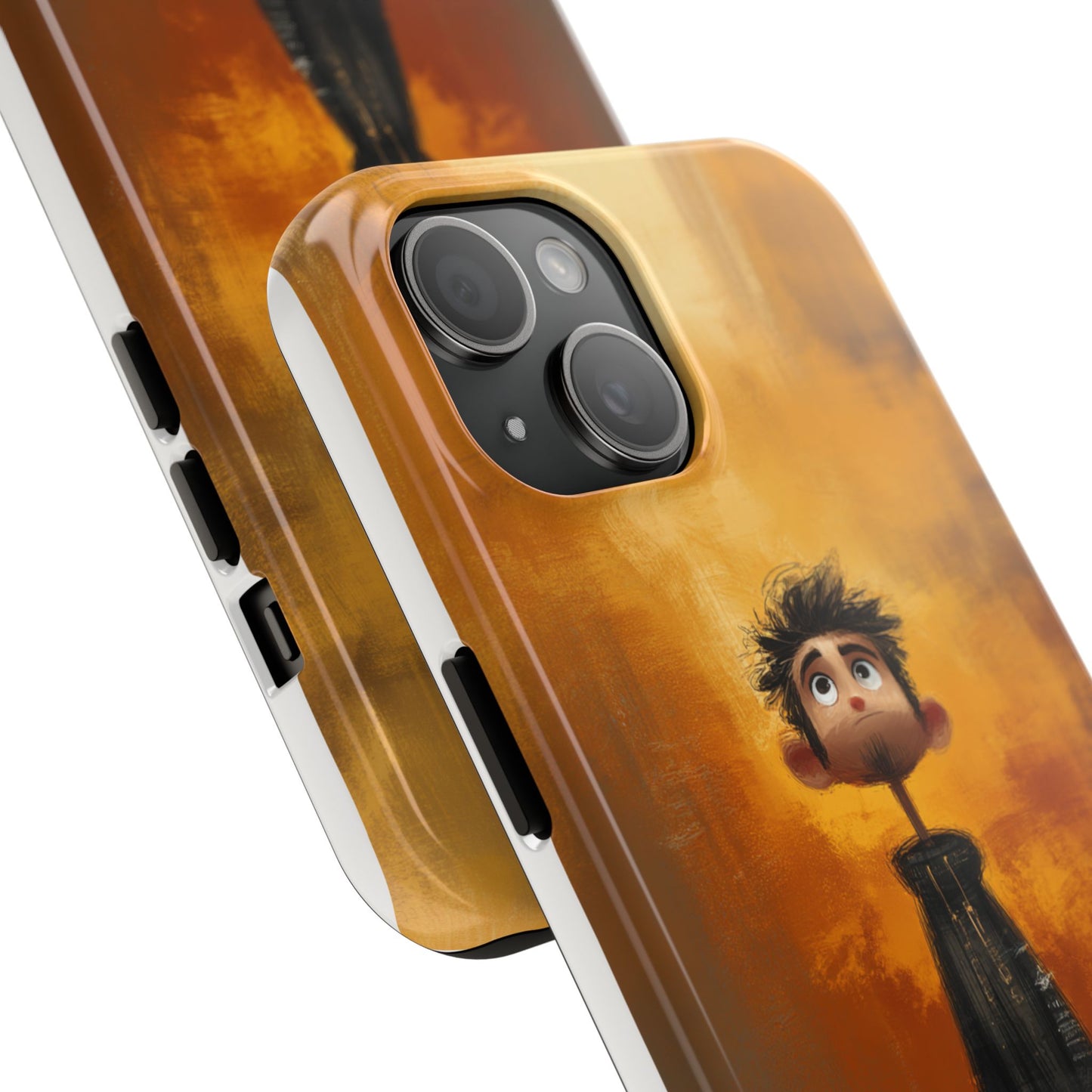 Unique Tough Phone Cases with Artistic Boy Design - Perfect for Kids and Teens