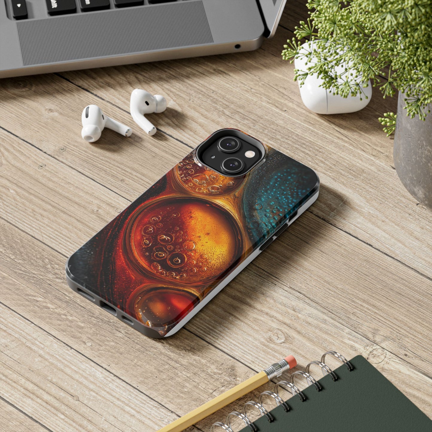 Vibrant Abstract Tough Phone Case – Bubble Design for Ultimate Protection
