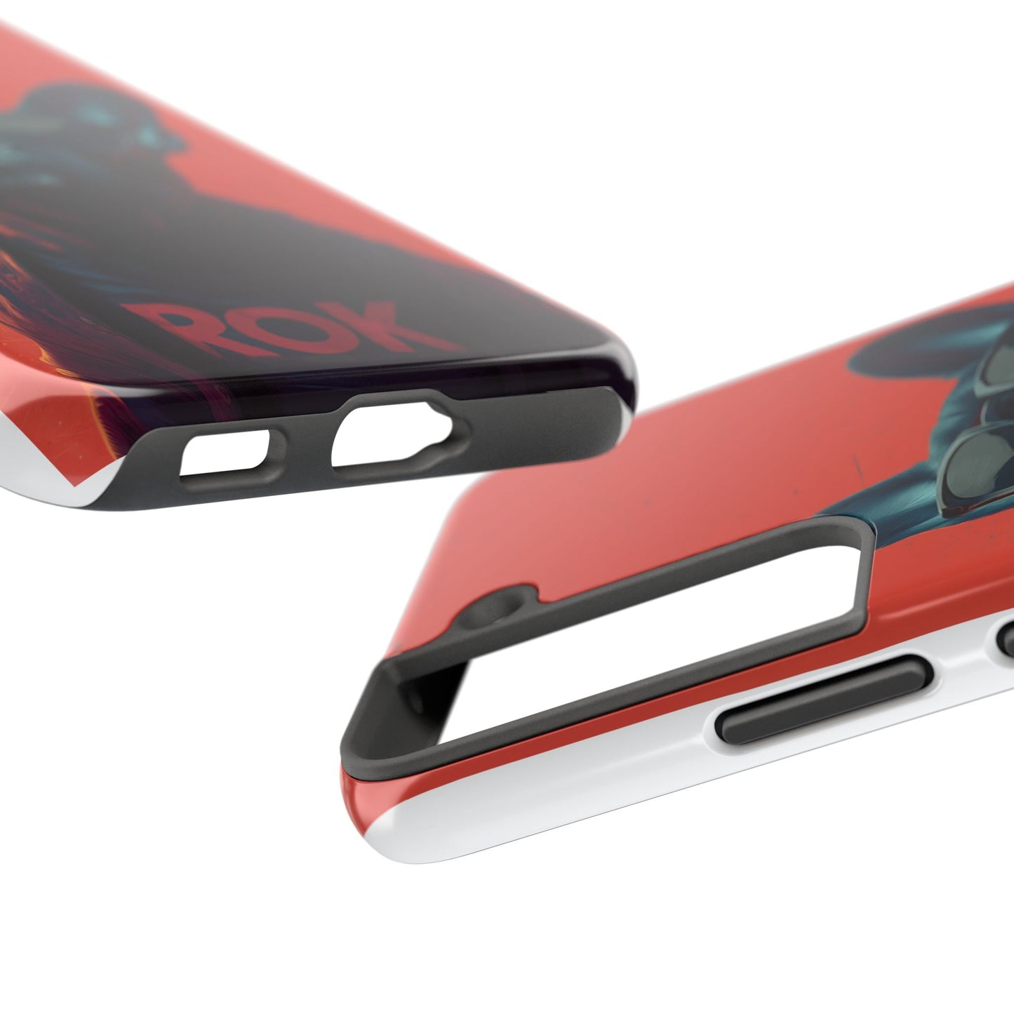 Rockin’ Dogs Tough Phone Case - Playful Guitarist & Cool Bulldog for Pet Lovers