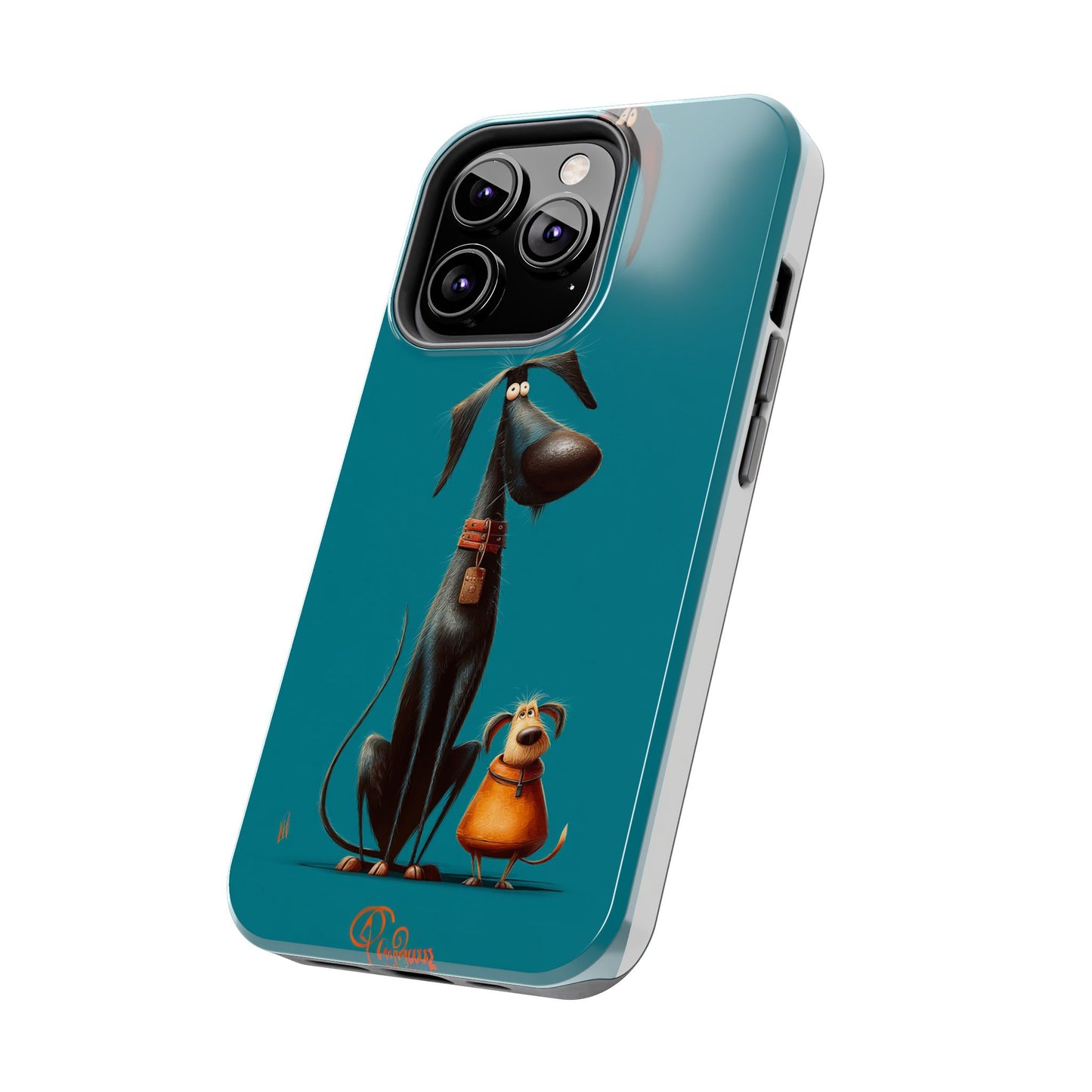 Whimsical Dog Art Tough Phone Case - Durable Protection for Pet Lovers