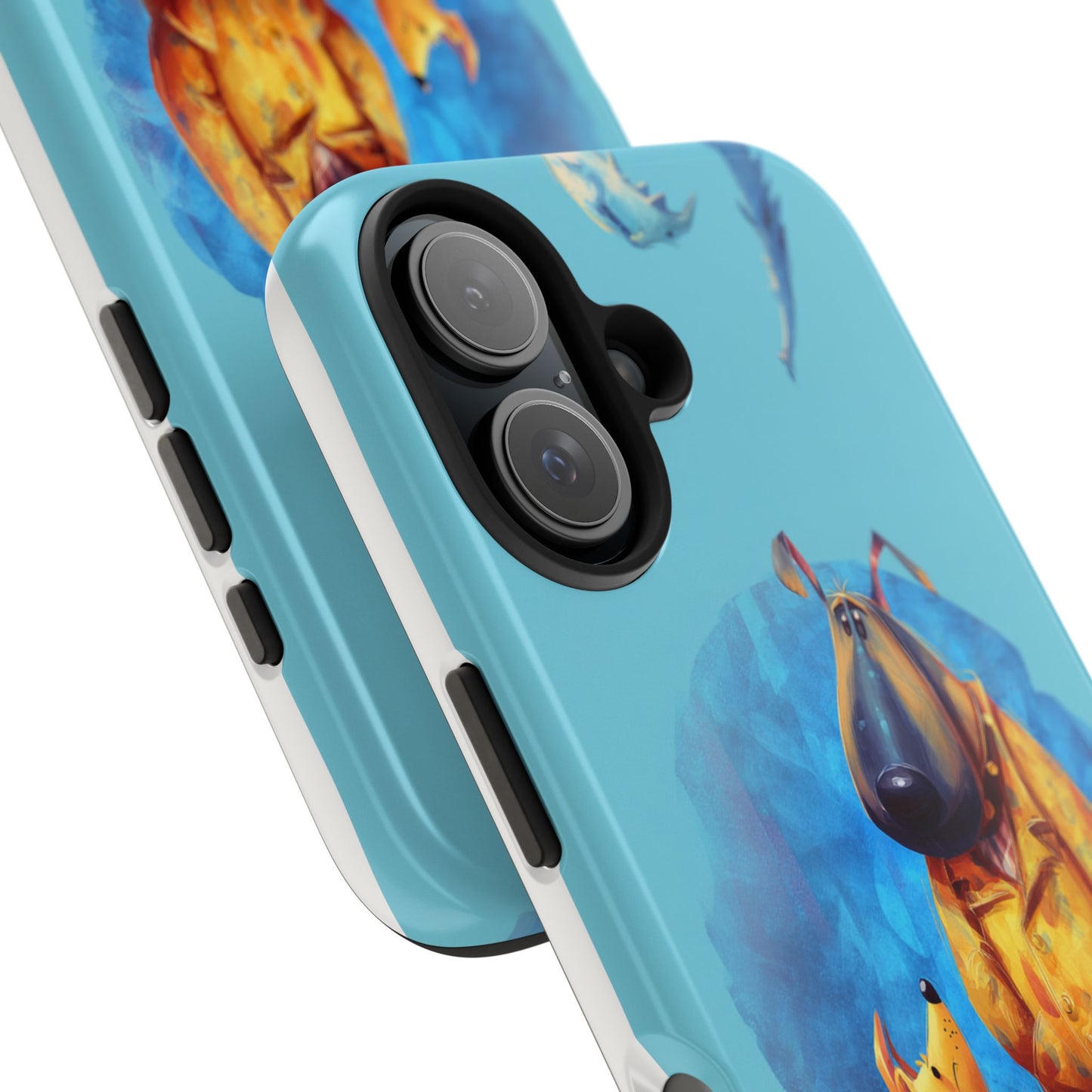 Whimsical Dog-Themed Tough Phone Case for Pet Lovers