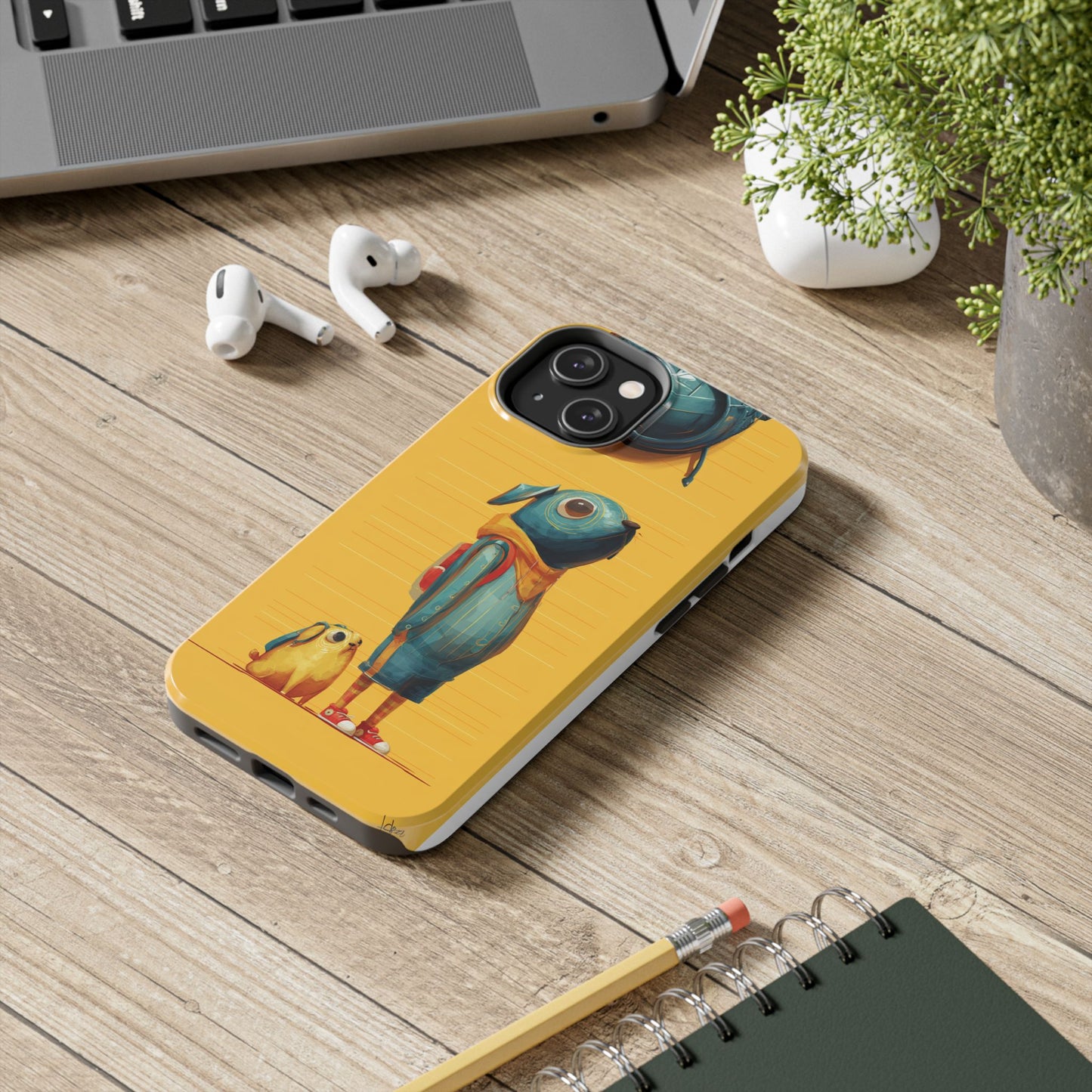 Colorful Animal Art Tough Phone Case - Perfect for Pet Lovers & Kids