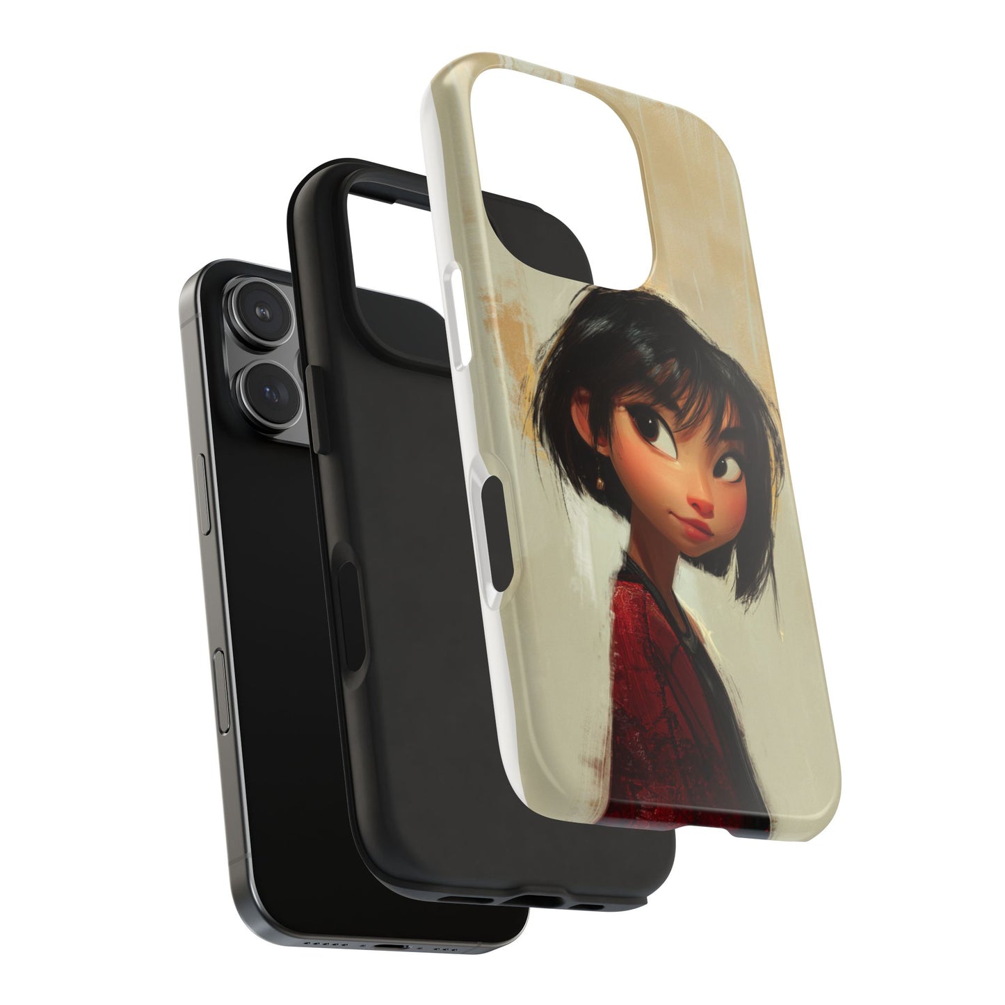 Artistic Tough Phone Case - Cute Character Design for Kids and Teens