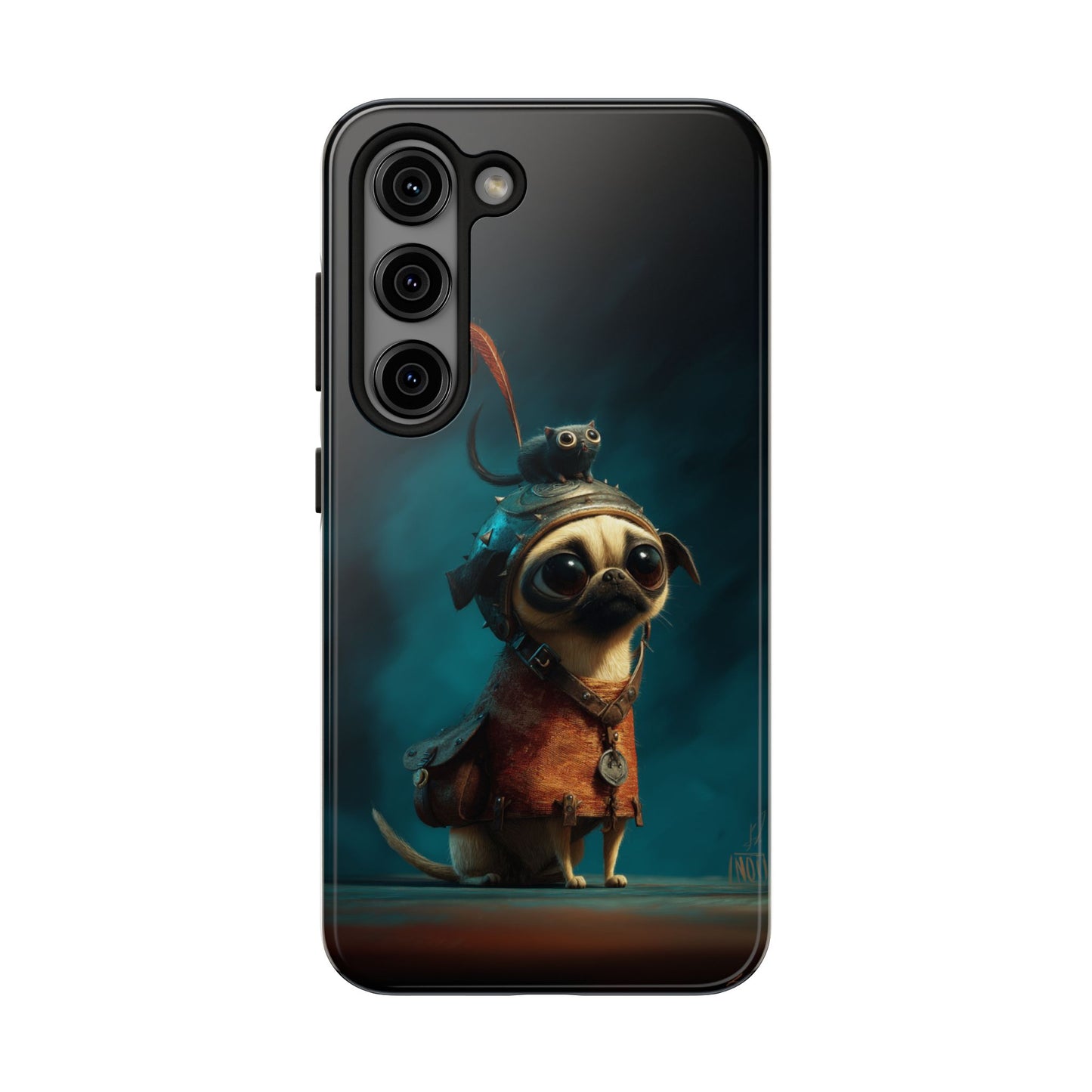 Cute Pug Adventure Tough Phone Case - Durable Protection for Pet Lovers
