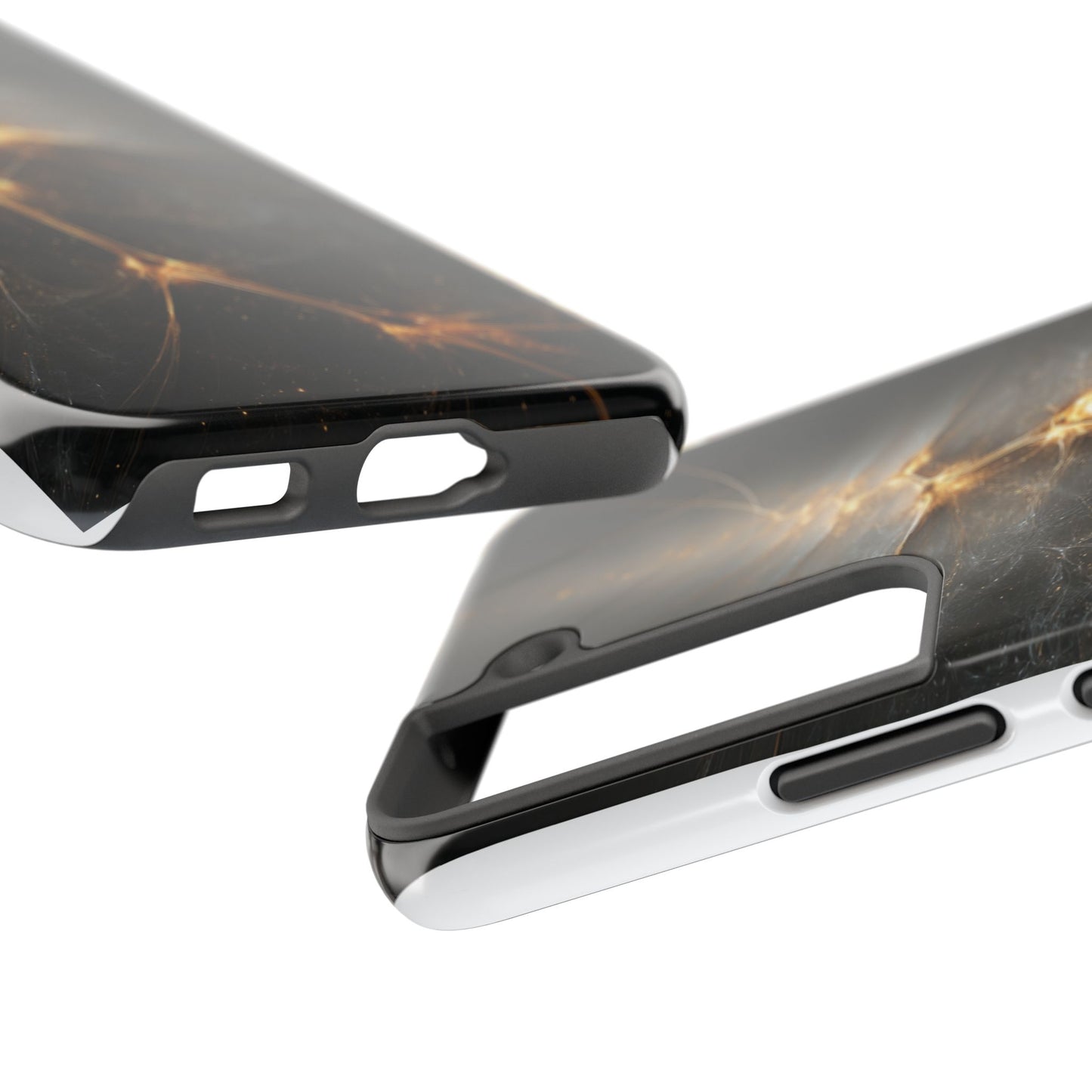 Tough Phone Case - Elegant Gold Fractal Design for Tech Lovers
