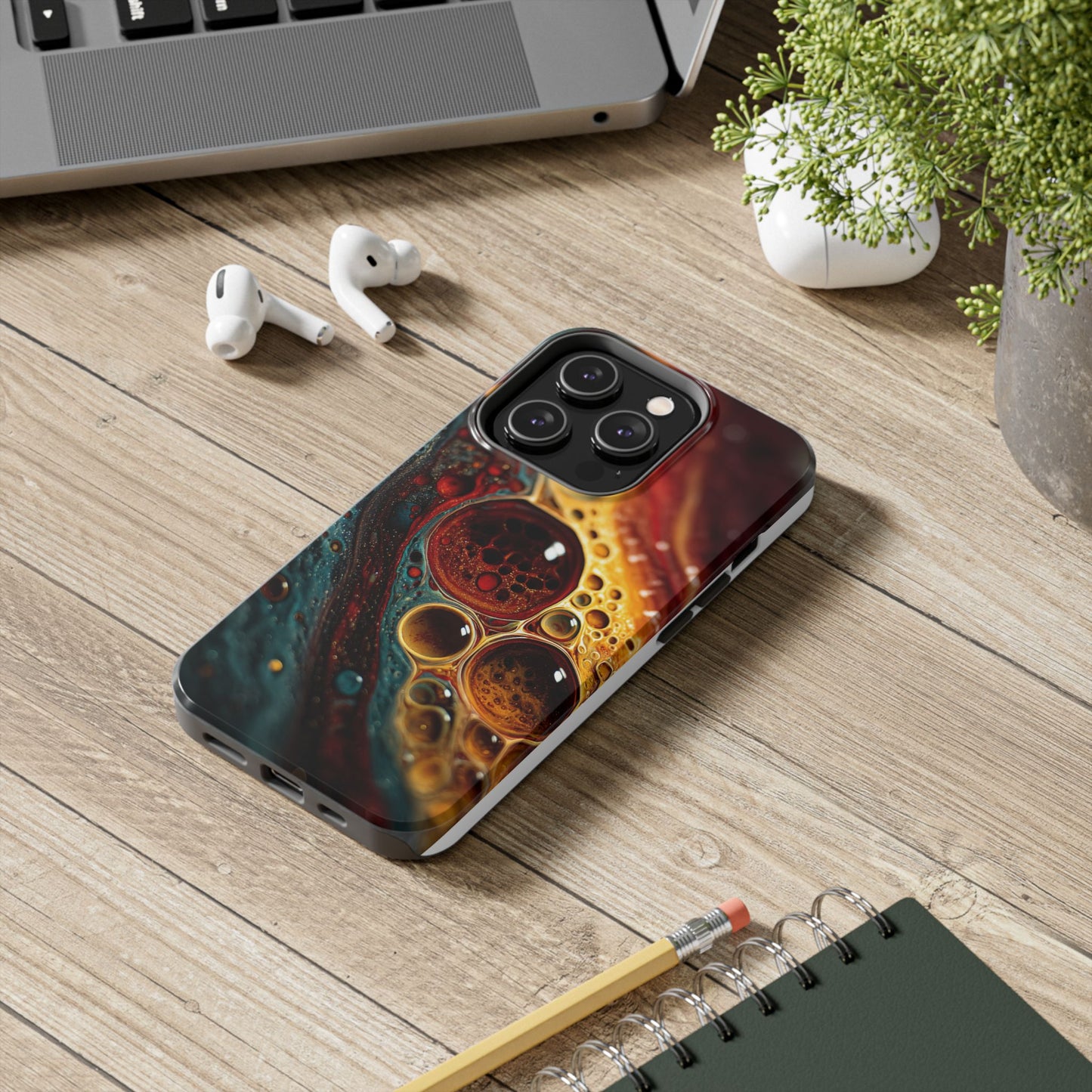 Vibrant Abstract Tough Phone Case - Unique Art for Stylish Protection