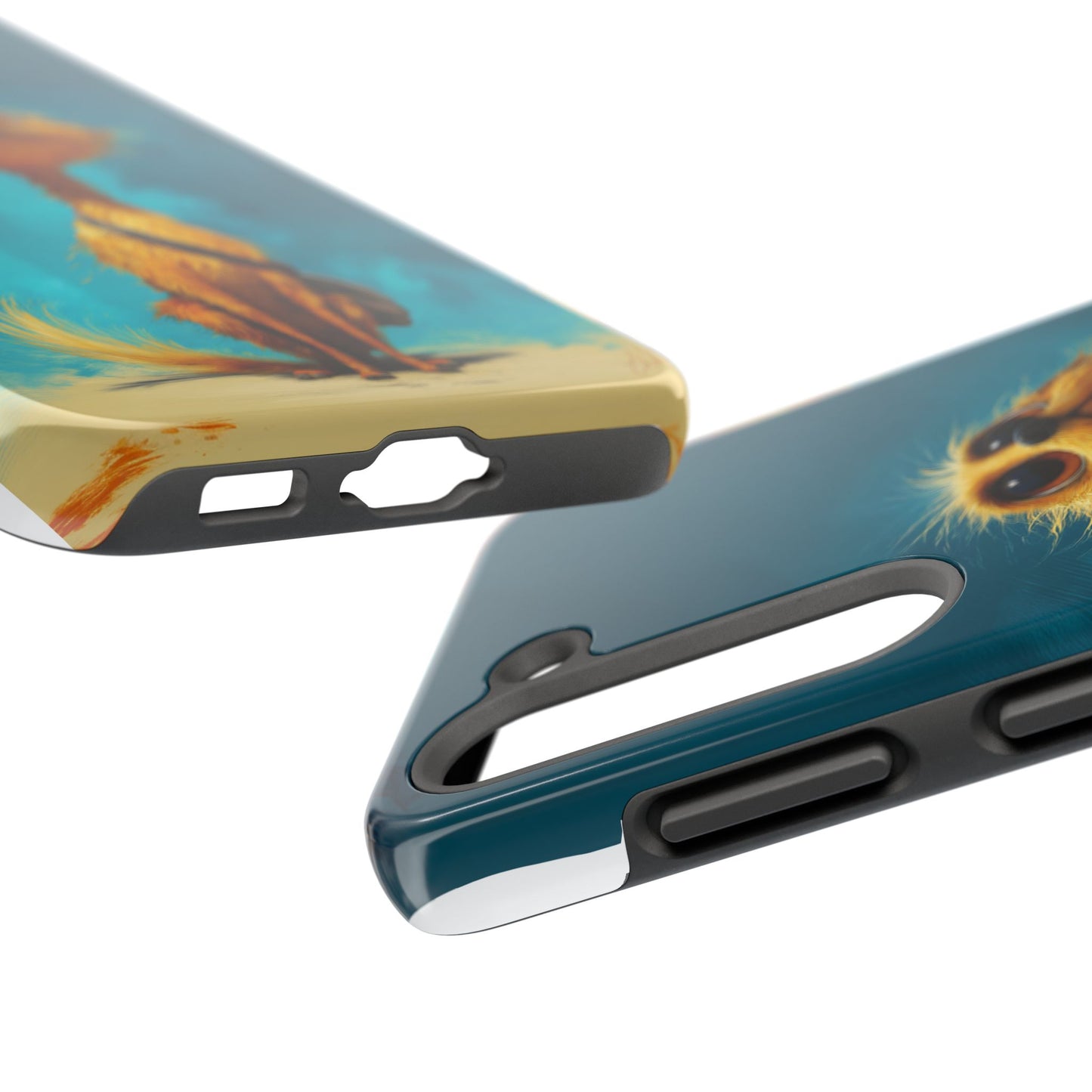 Whimsical Dog Art Tough Phone Case - Durable and Stylish Protection for Pet Lovers
