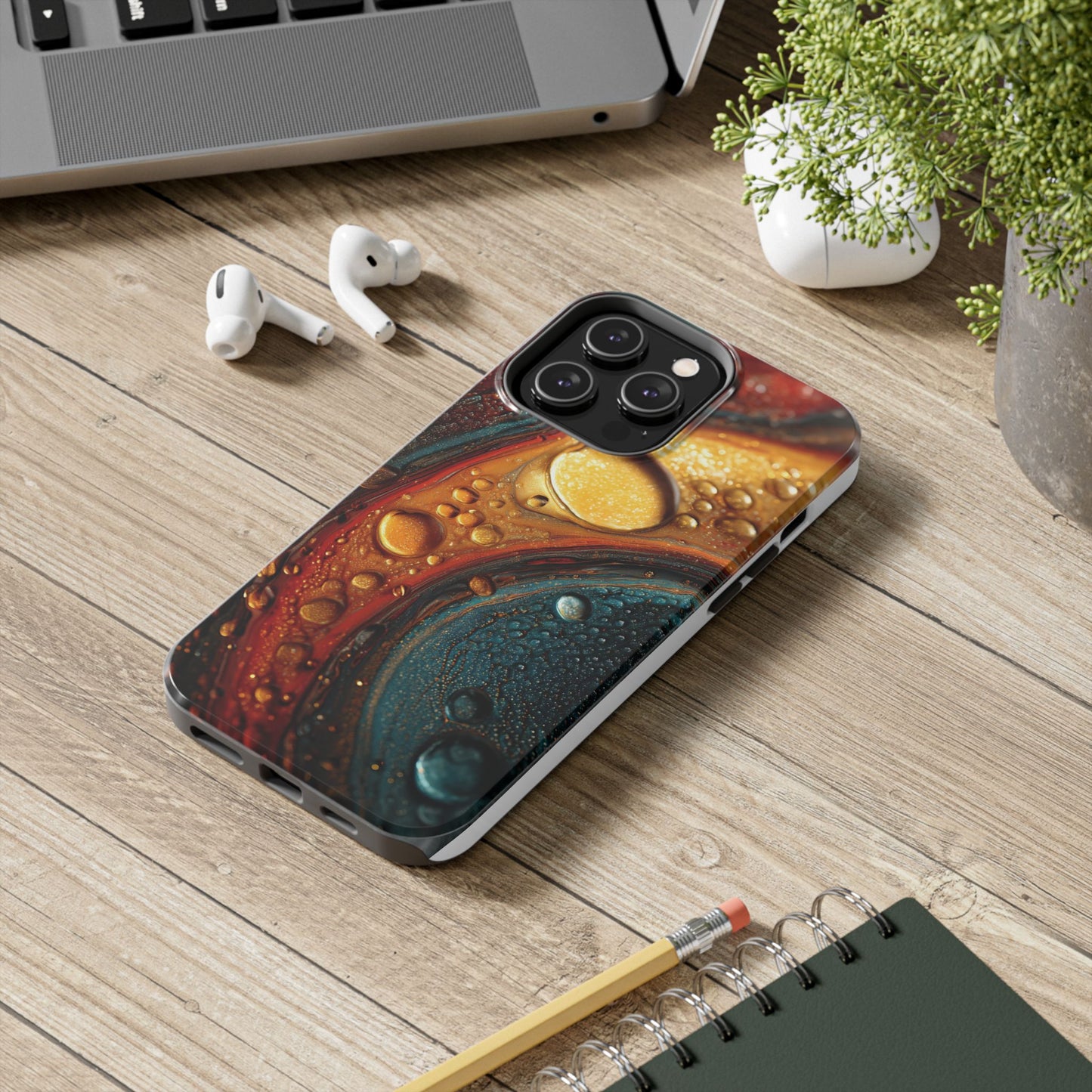 Vibrant Watercolor Tough Phone Case - Colorful Abstract Design