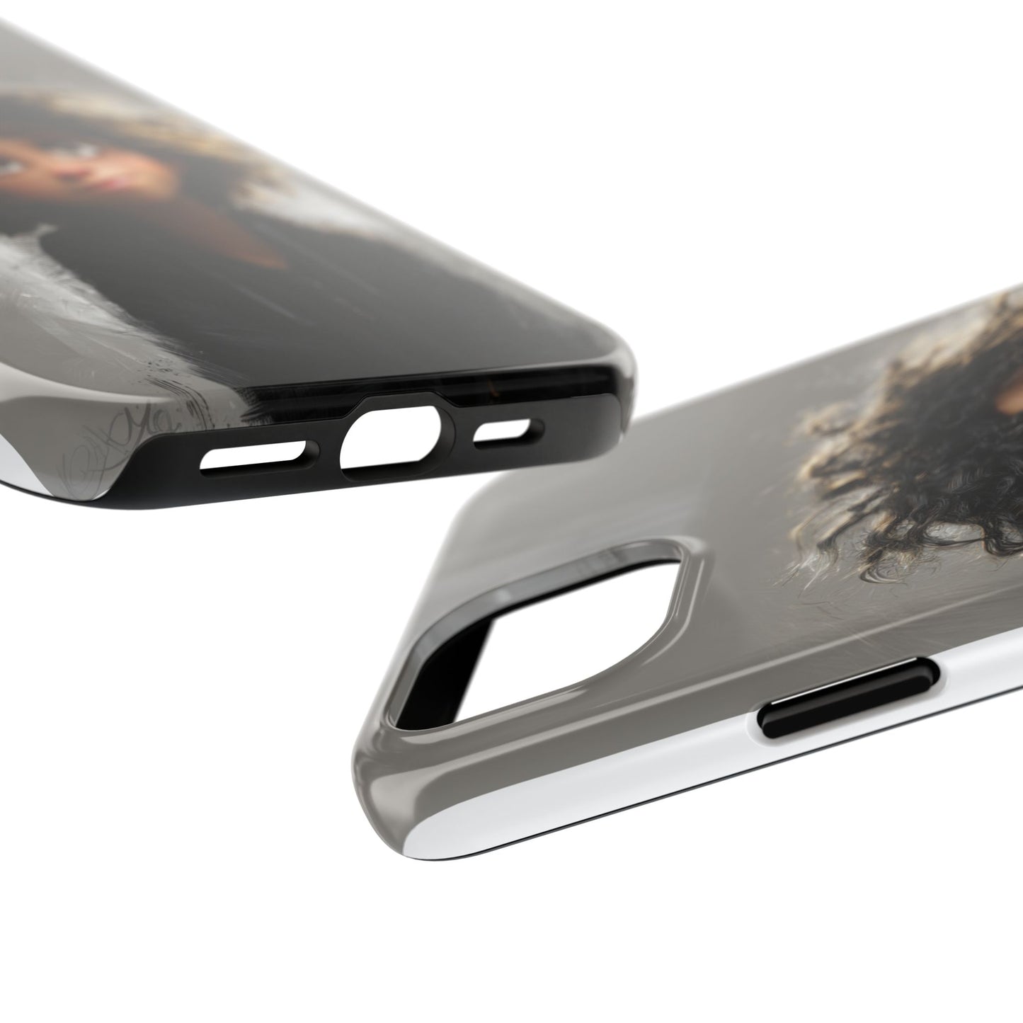 Artistic Tough Phone Case - Unique Character Design for Creative Souls