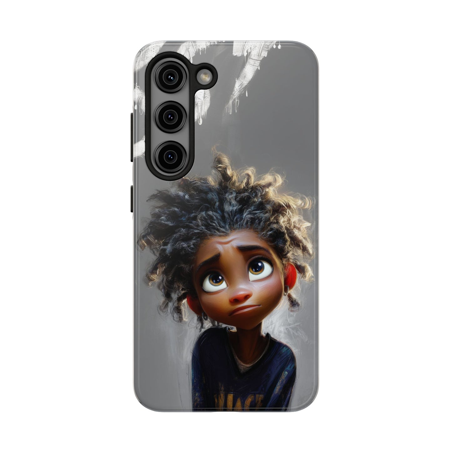 Whimsical Tough Phone Case - Artistic Design for Kids and Tweens