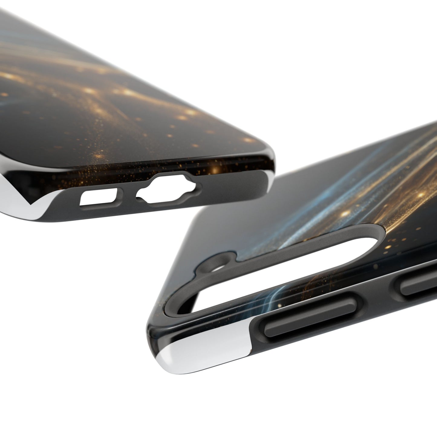 Stunning Gold Swirl Tough Phone Case - Stylish Protection with Elegance