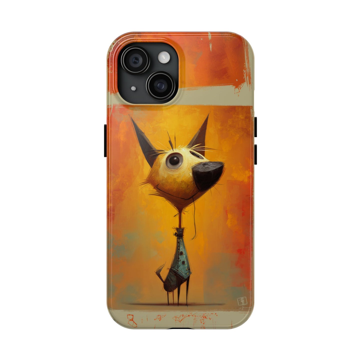 Whimsical Dog Art Tough Phone Case - Fun & Stylish Pet Lover Gift
