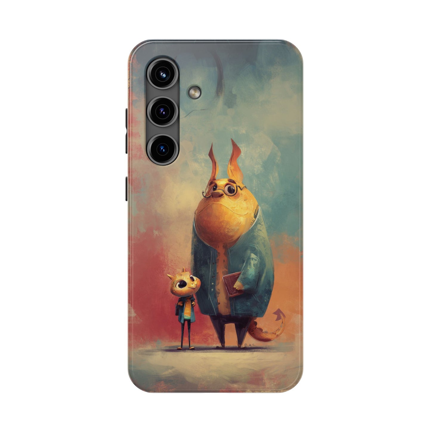Animal Art Tough Phone Cases, Cute Character Phone Protector, Unique Cartoon Phone Cover, Fun Gift for Kids, Birthday or Holiday Present