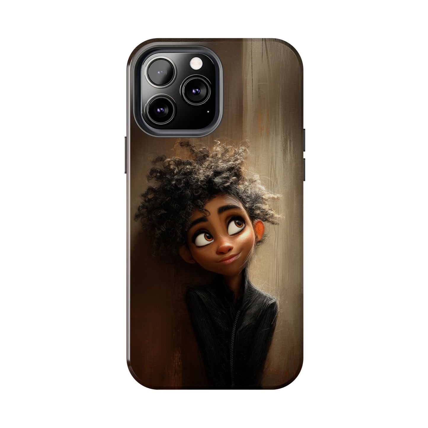 Stylish Tough Phone Case - Artistic Character Design for Teens