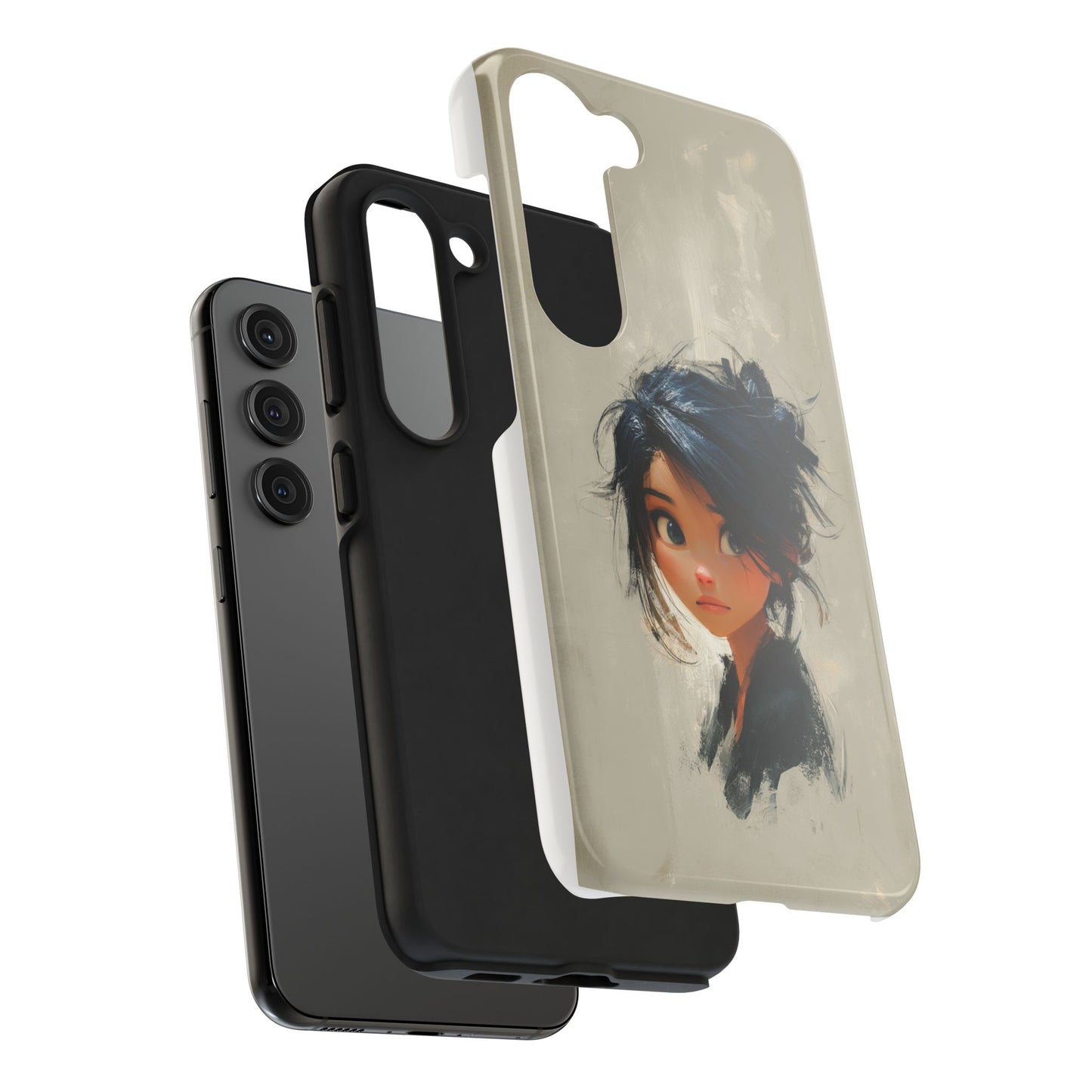Artistic Tough Phone Case – Unique Portrait Design for Creatives