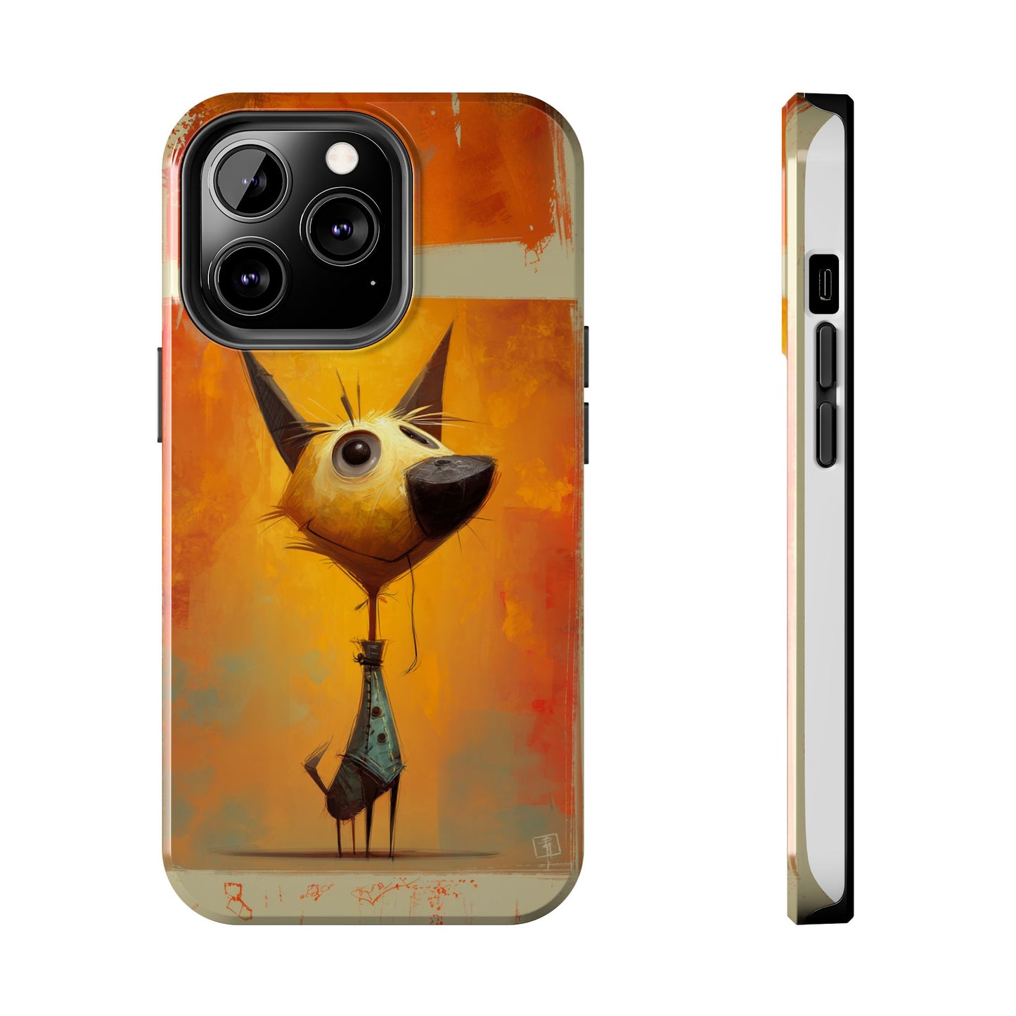 Whimsical Dog Art Tough Phone Case - Fun & Stylish Pet Lover Gift