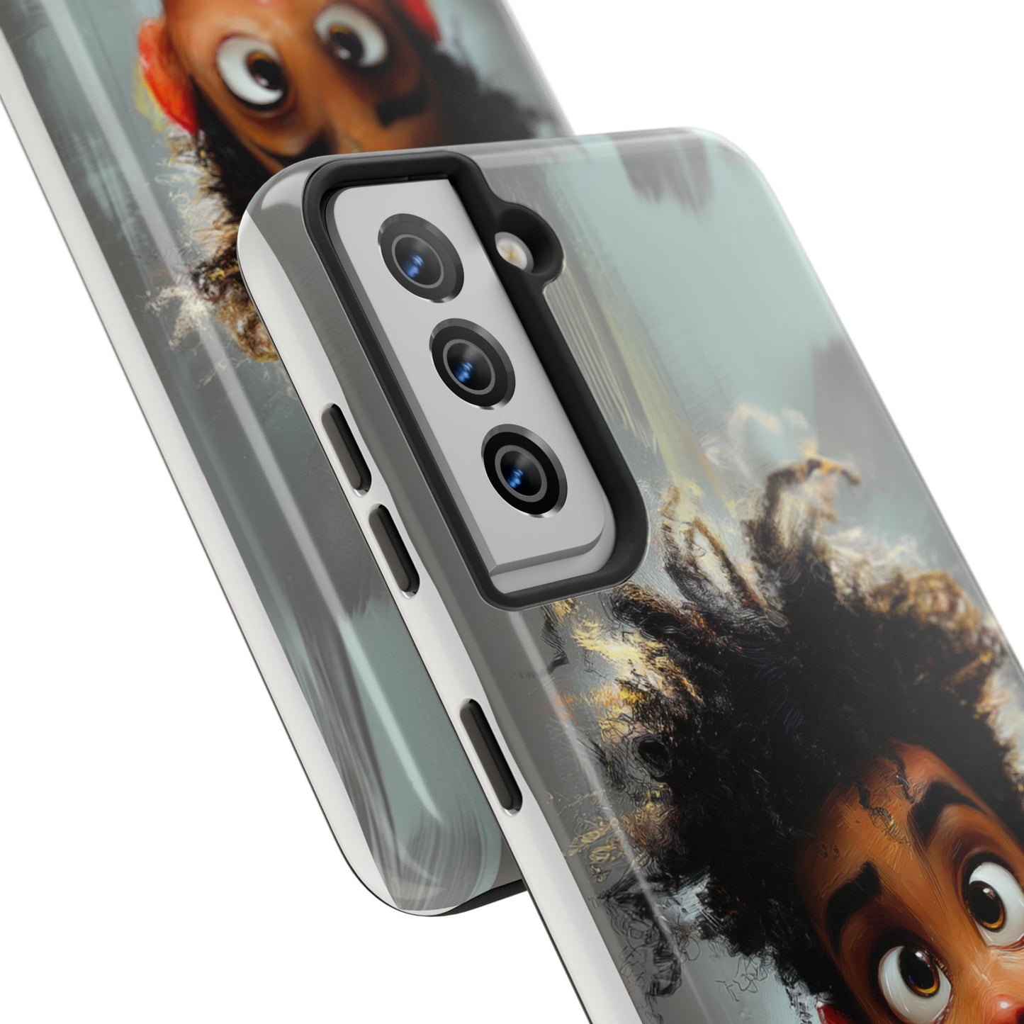 Artistic Tough Phone Case - Unique Design with Character - Great Gift Idea