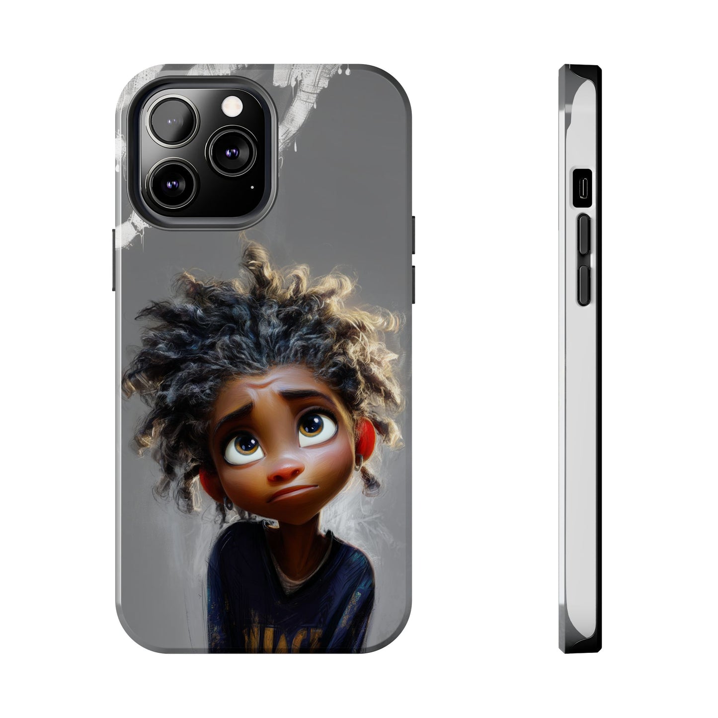 Whimsical Tough Phone Case - Artistic Design for Kids and Tweens