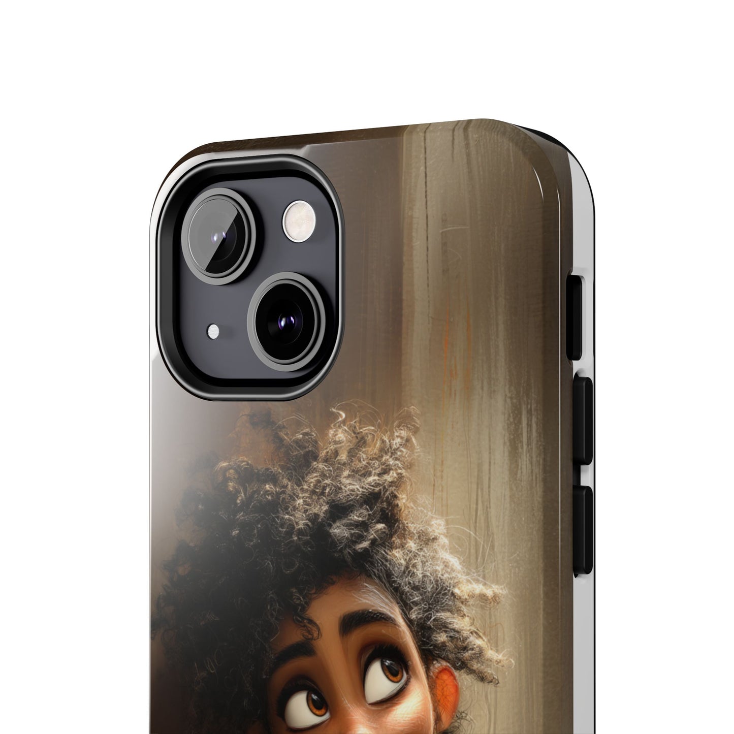 Stylish Tough Phone Case - Artistic Character Design for Teens