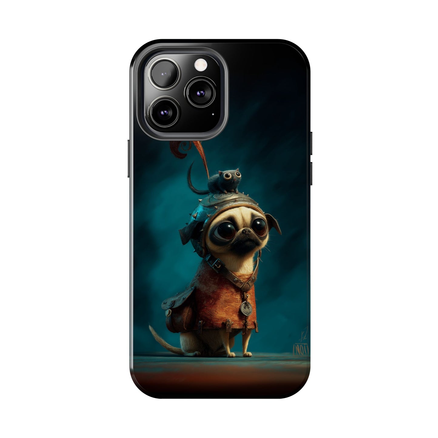 Cute Pug Adventure Tough Phone Case - Durable Protection for Pet Lovers