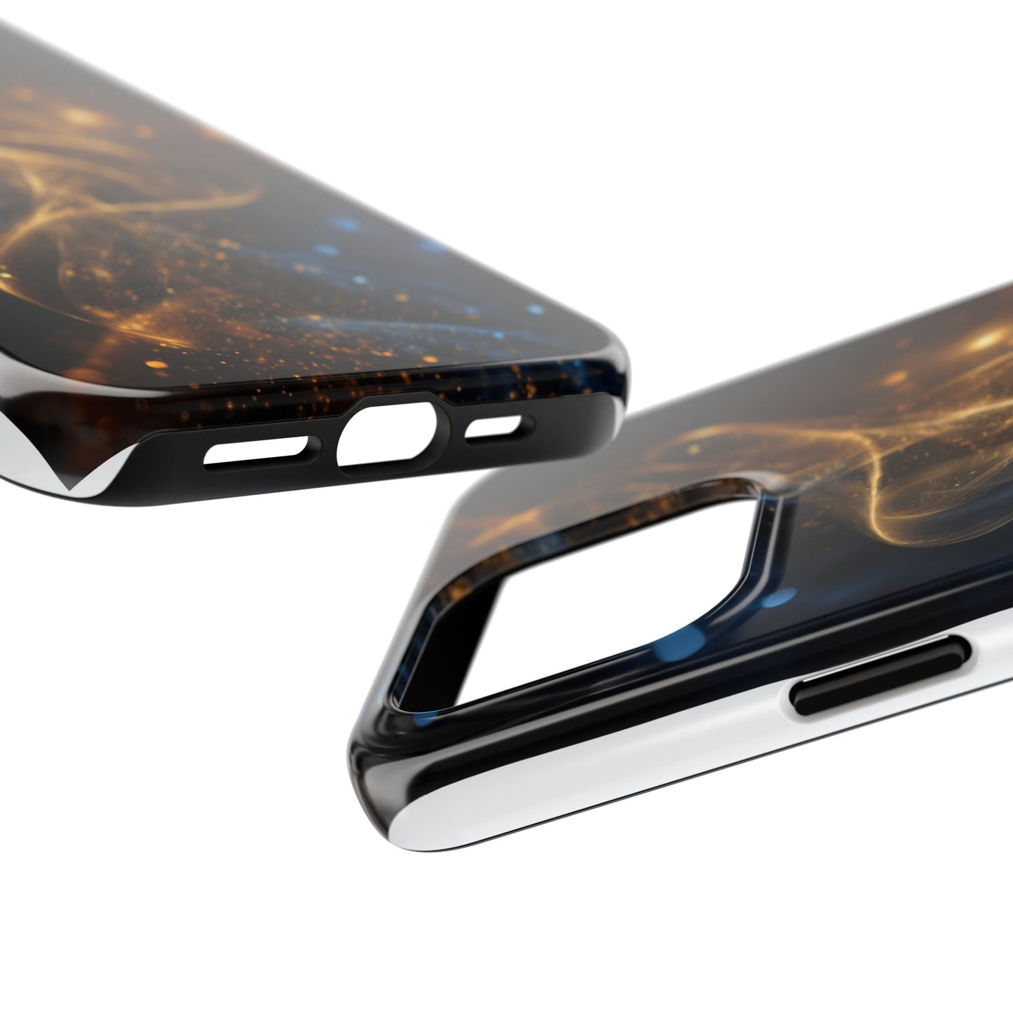 Stylish Tough Phone Cases with Sparkling Swirls Design