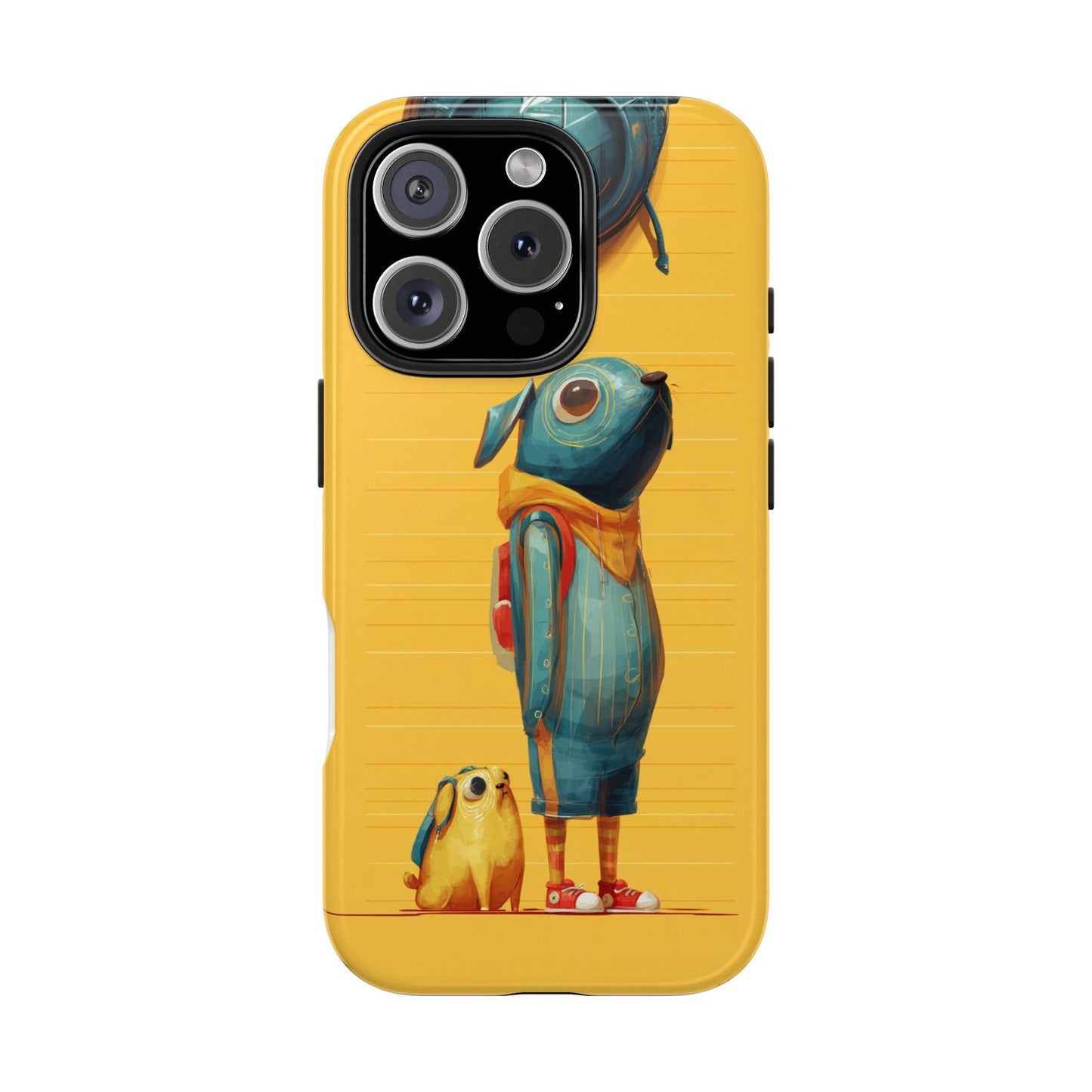 Colorful Animal Art Tough Phone Case - Perfect for Pet Lovers & Kids