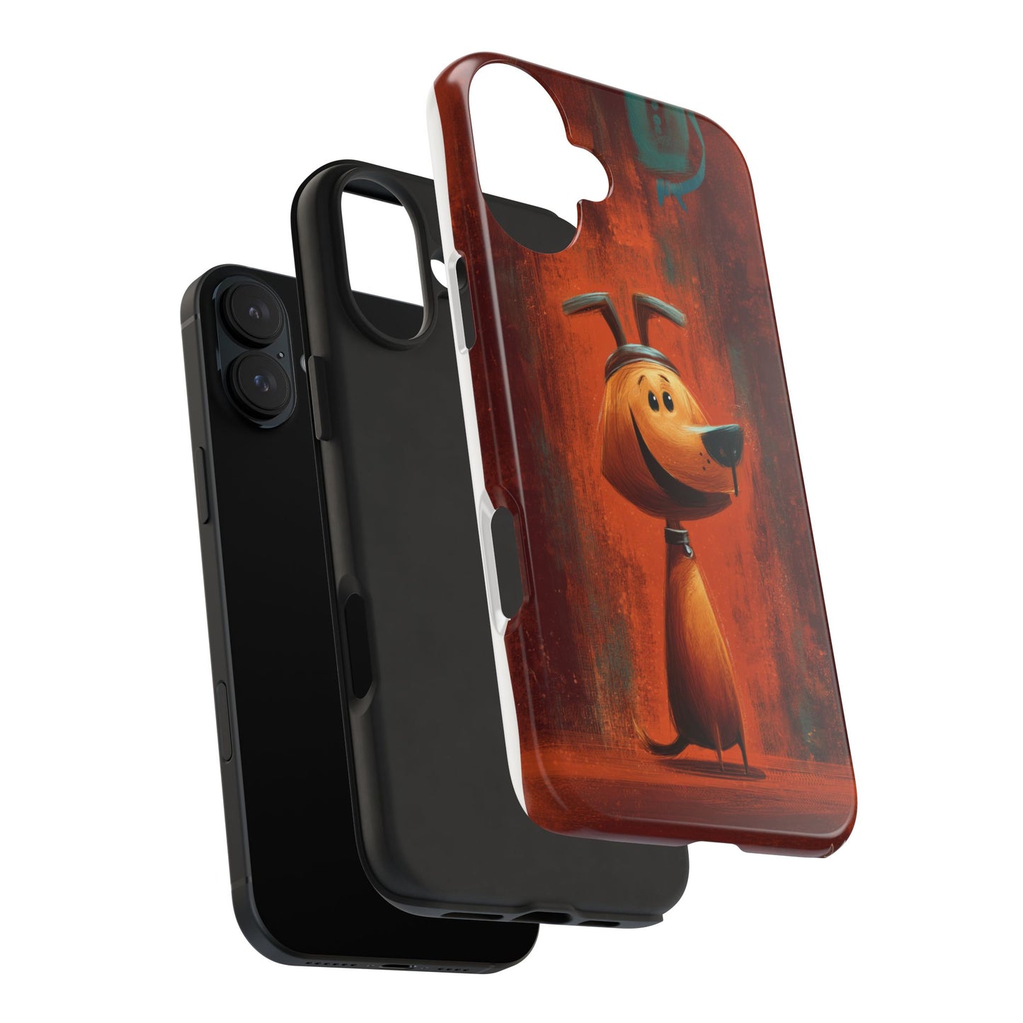 Playful Dog Art Tough Phone Case - Perfect for Pet Lovers