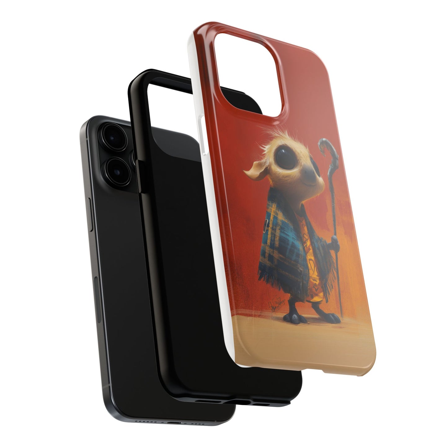 Whimsical Tough Phone Case - Cute Character Design for Kids & Adults