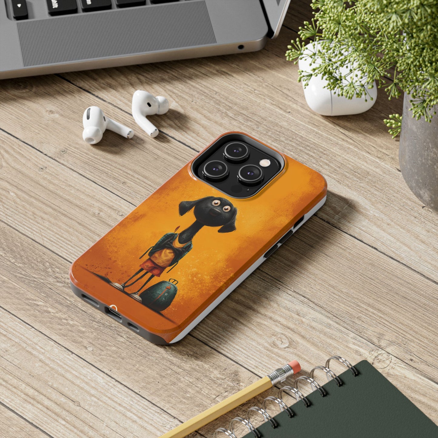 Cute Dog Art Tough Phone Case for Animal Lovers