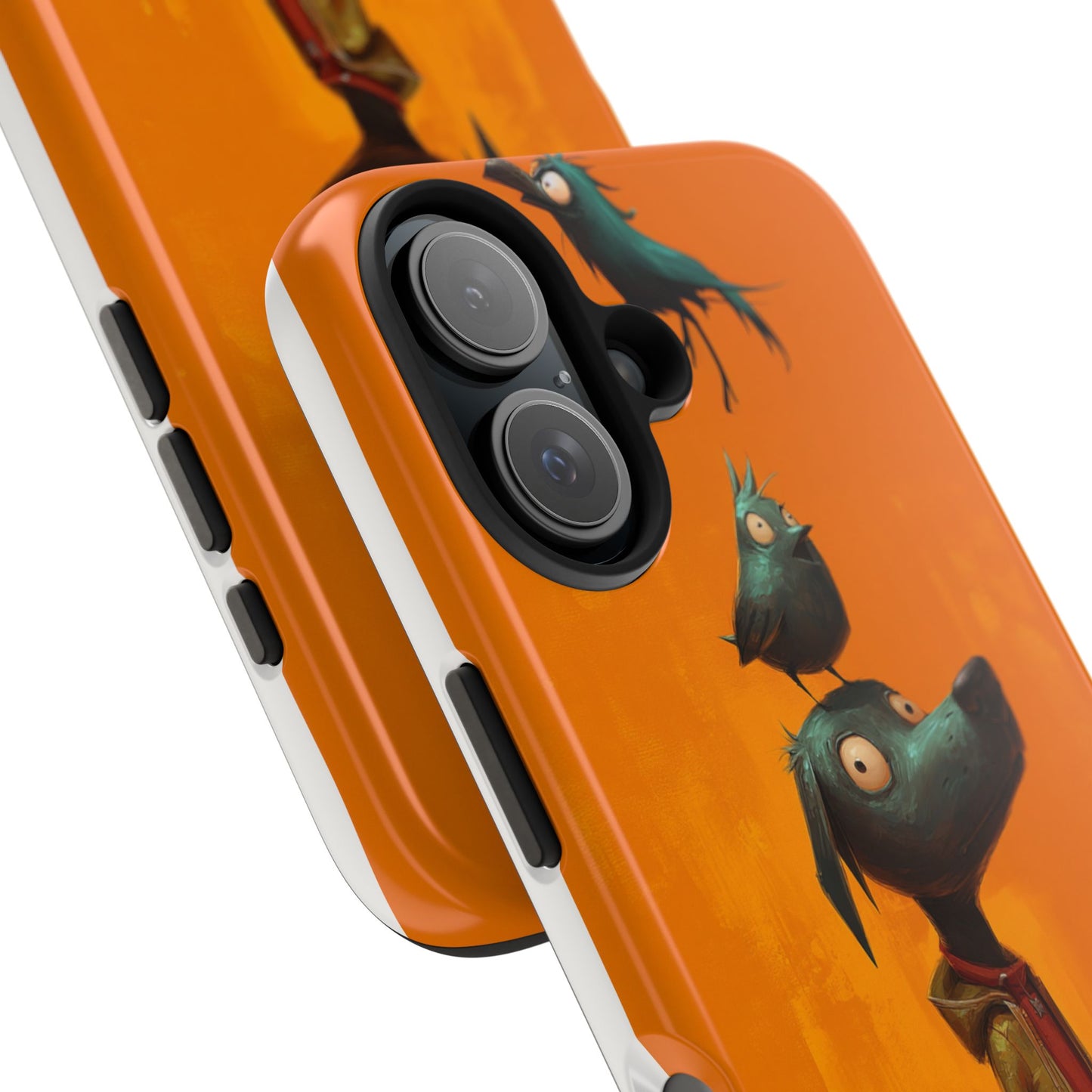 Fun Dog & Bird Tough Phone Cases - Quirky Animal Art for Pet Lovers